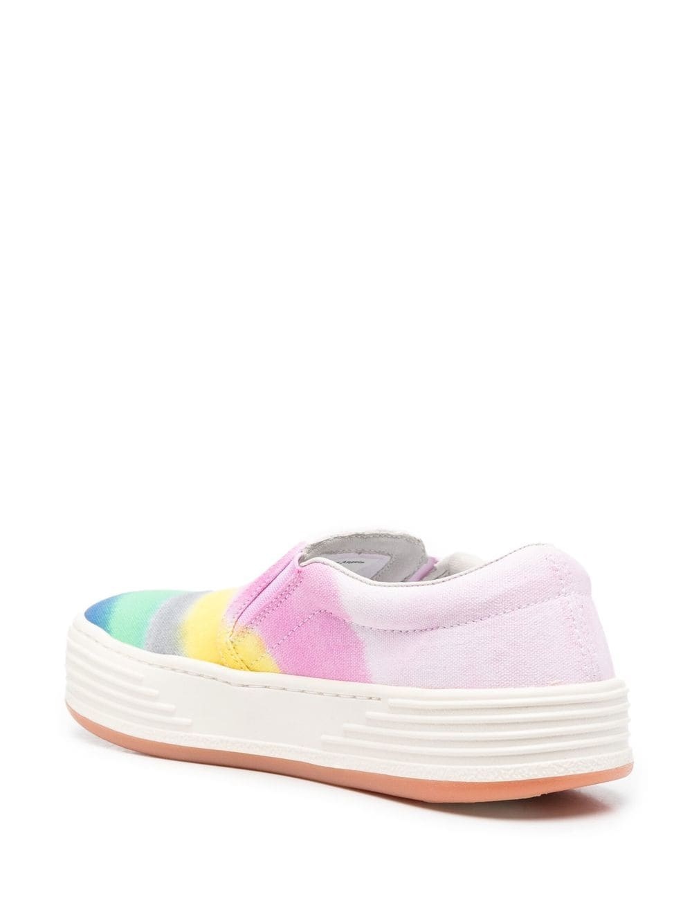 gradient-pattern canvas slip-on trainers - 6