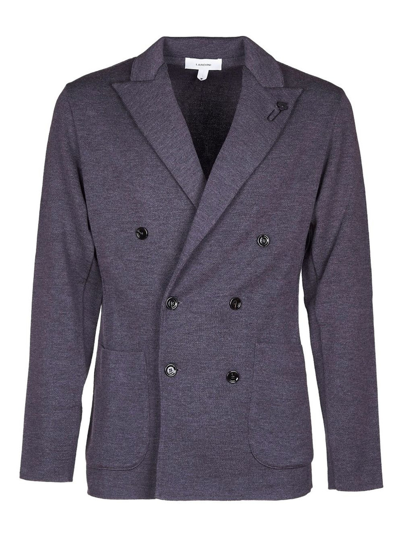 double-breasted knitted blazer 1