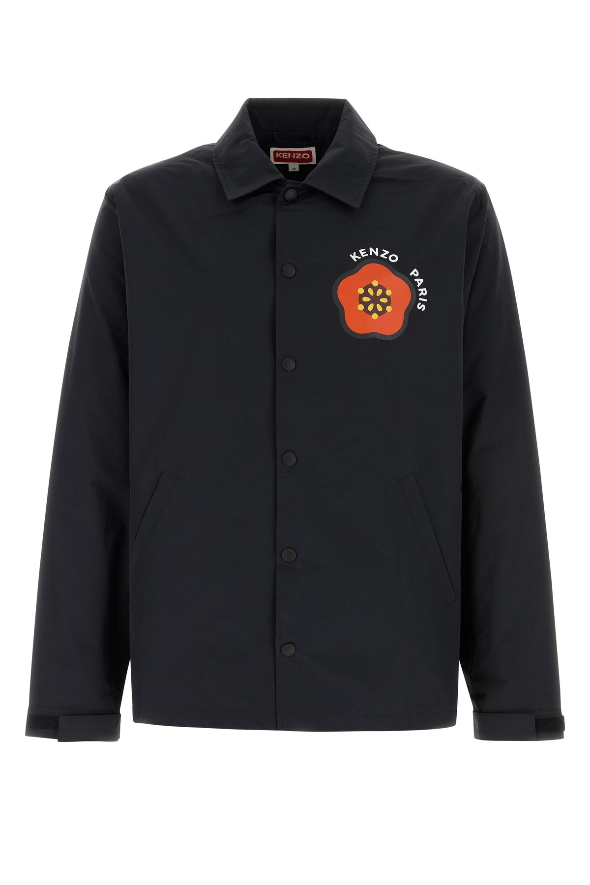 Black cotton blend jacket - 1