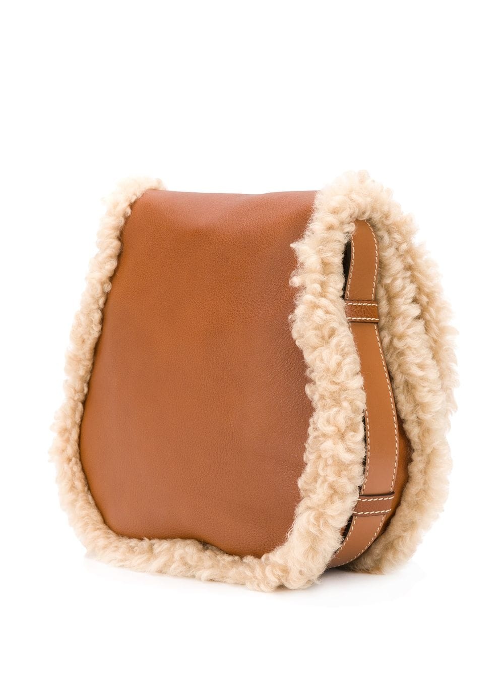 Marcie shearling trim shoulder bag - 3