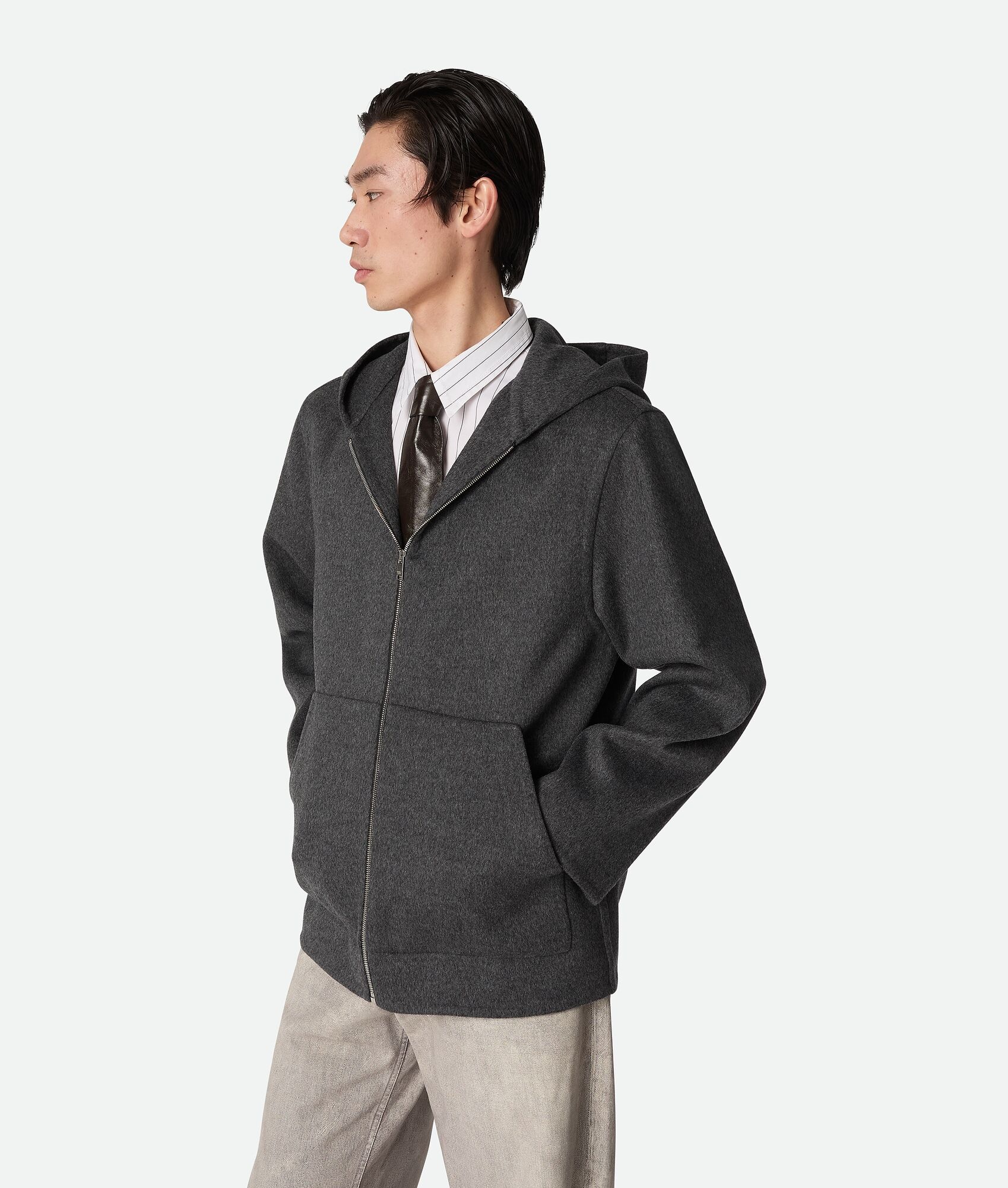 Double Face Wool Hoodie - 2