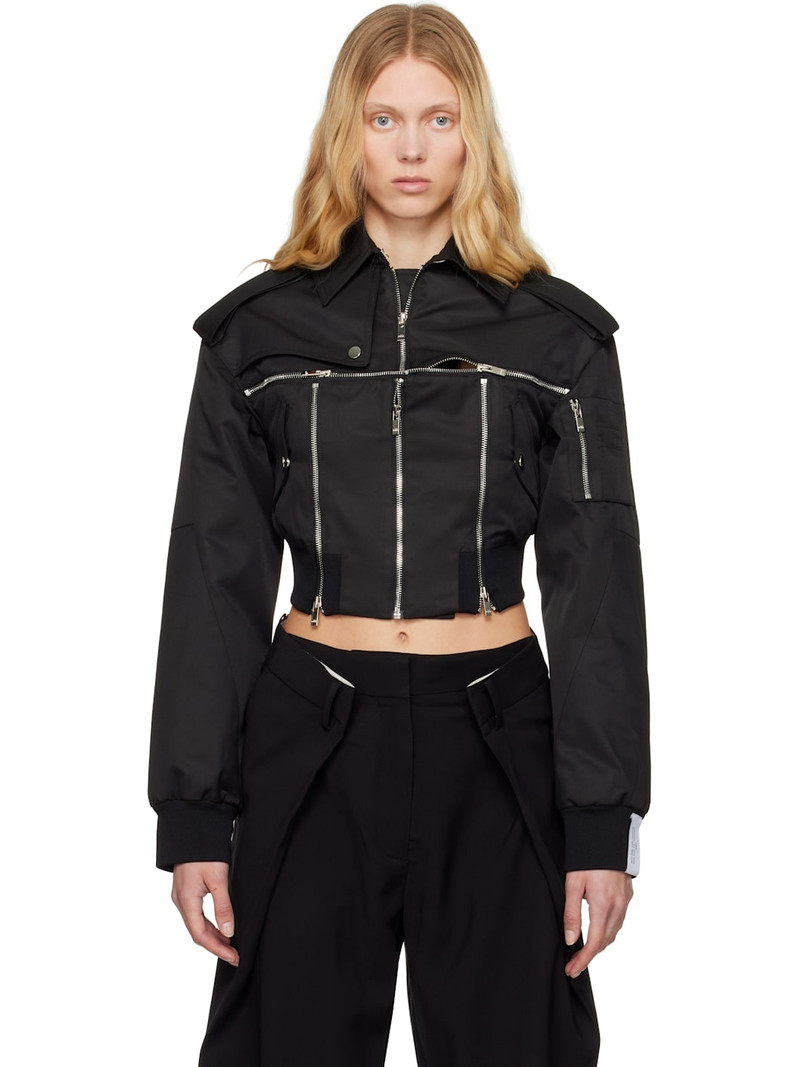 Black Broken Harrington Jacket 1