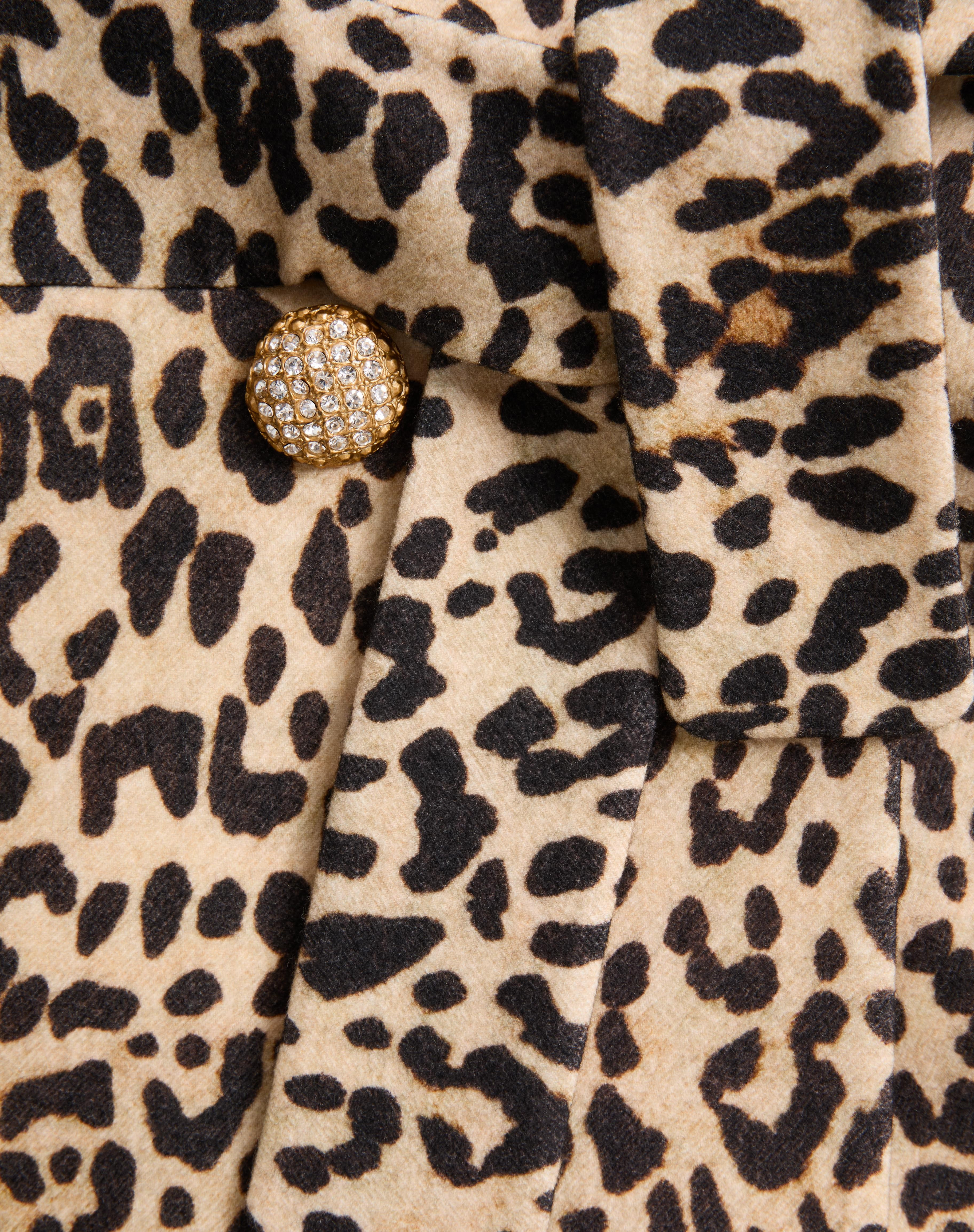 CLOTH COAT IN ANIMALIER PRINT - 7