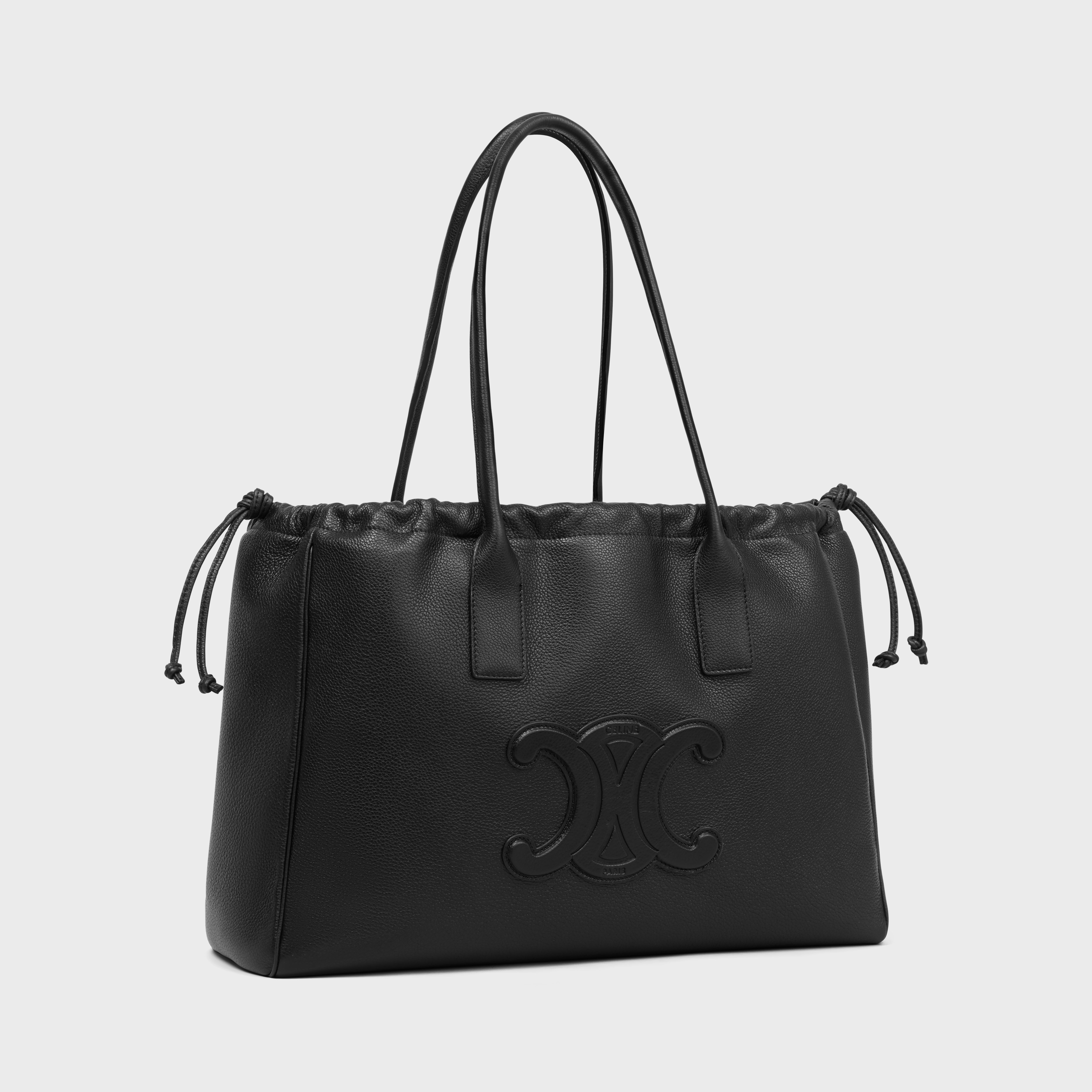 cabas drawstring cuir triomphe in Grained calfskin - 2