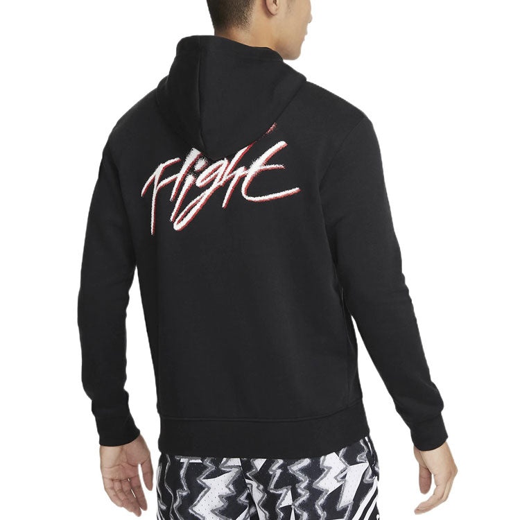 Air Jordan Graphic Fleece Pullover Flight Hoodie 'Black' DQ7506-011 - 4