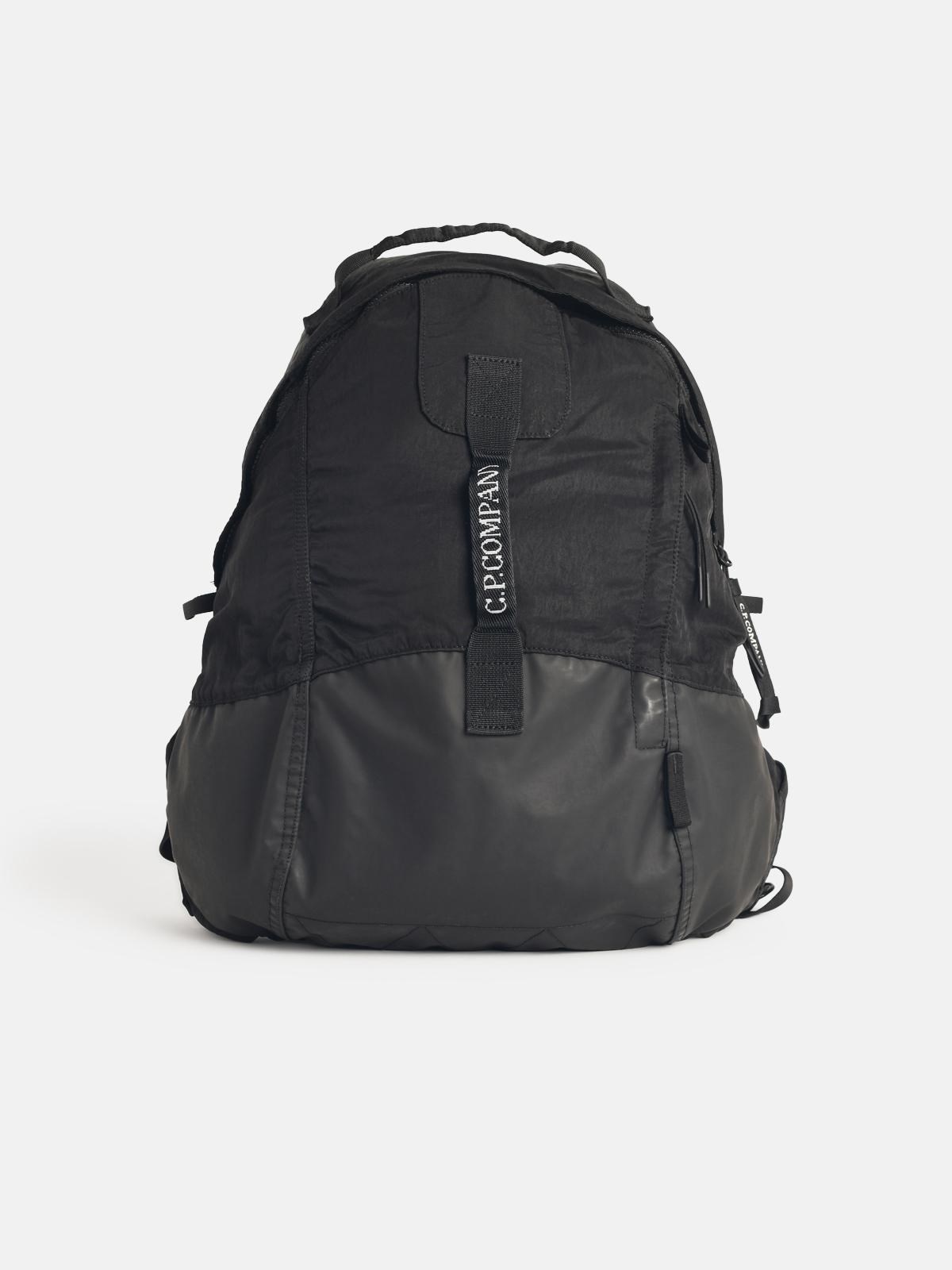 BLACK POLYAMIDE BACKPACK - 1