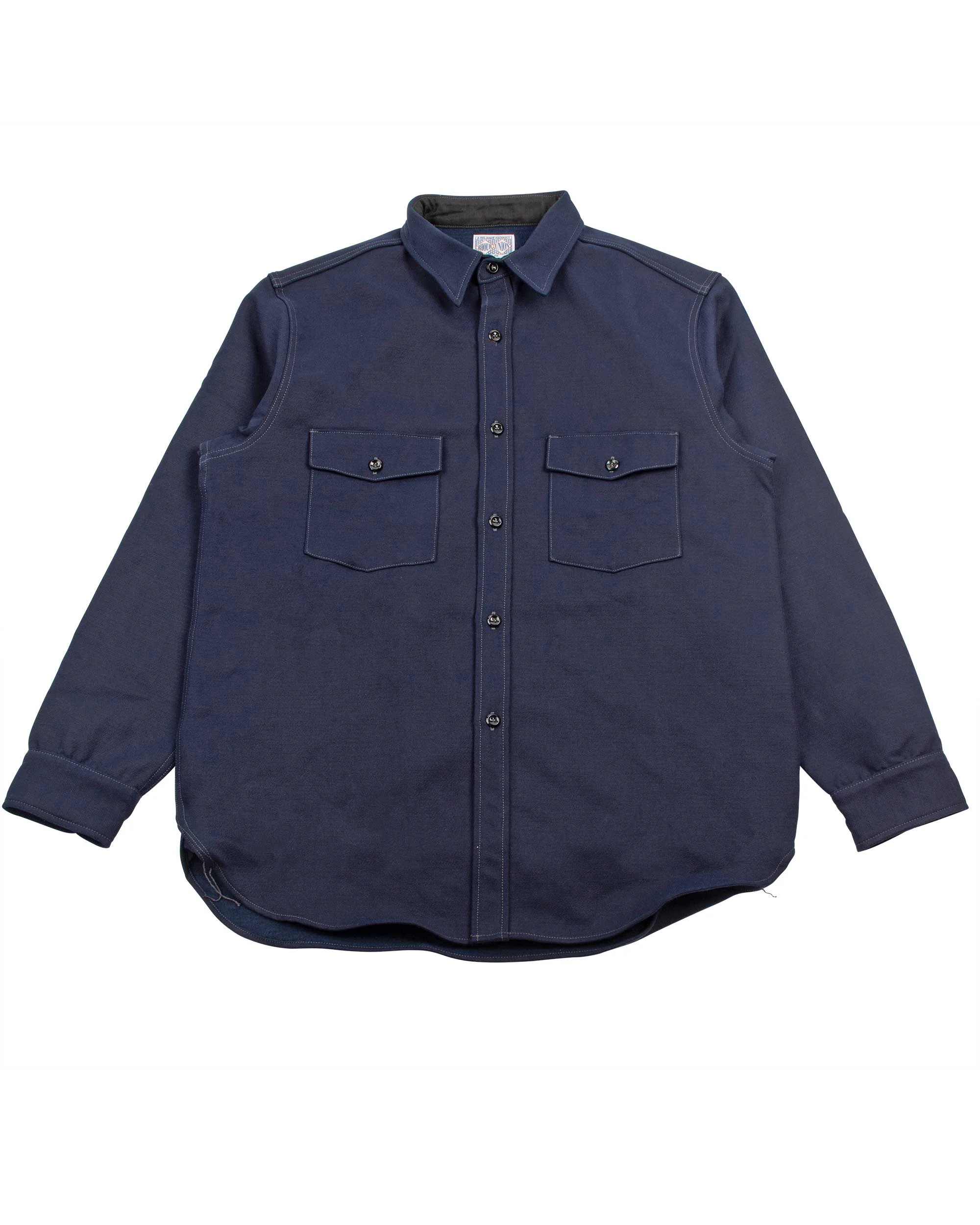 MS21104 8HU Heavy Moleskin Shirt Navy - 1