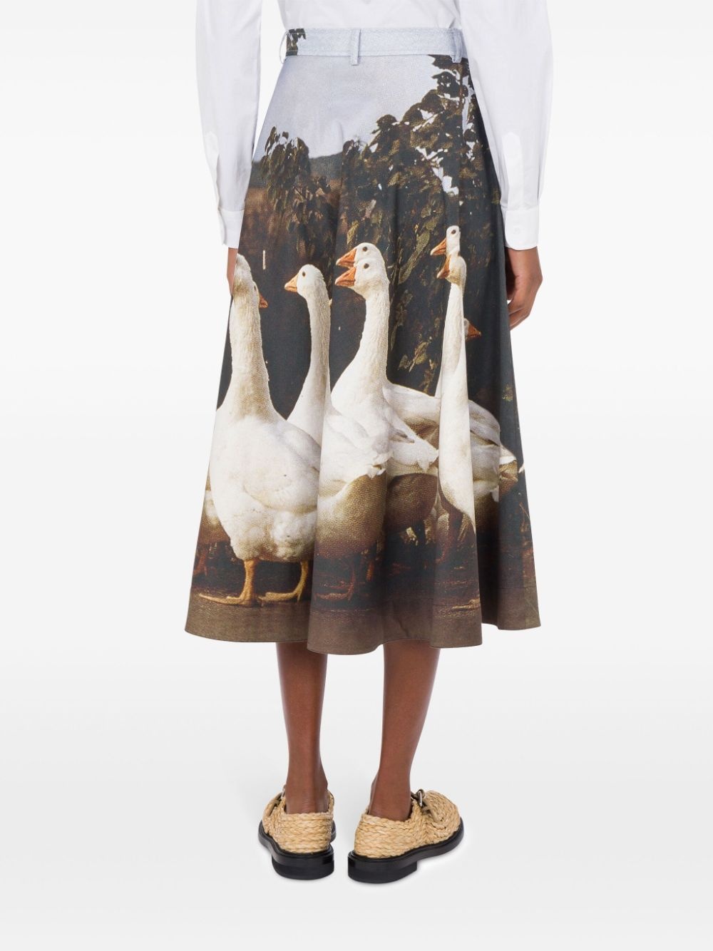 graphic-print midi skirt - 3