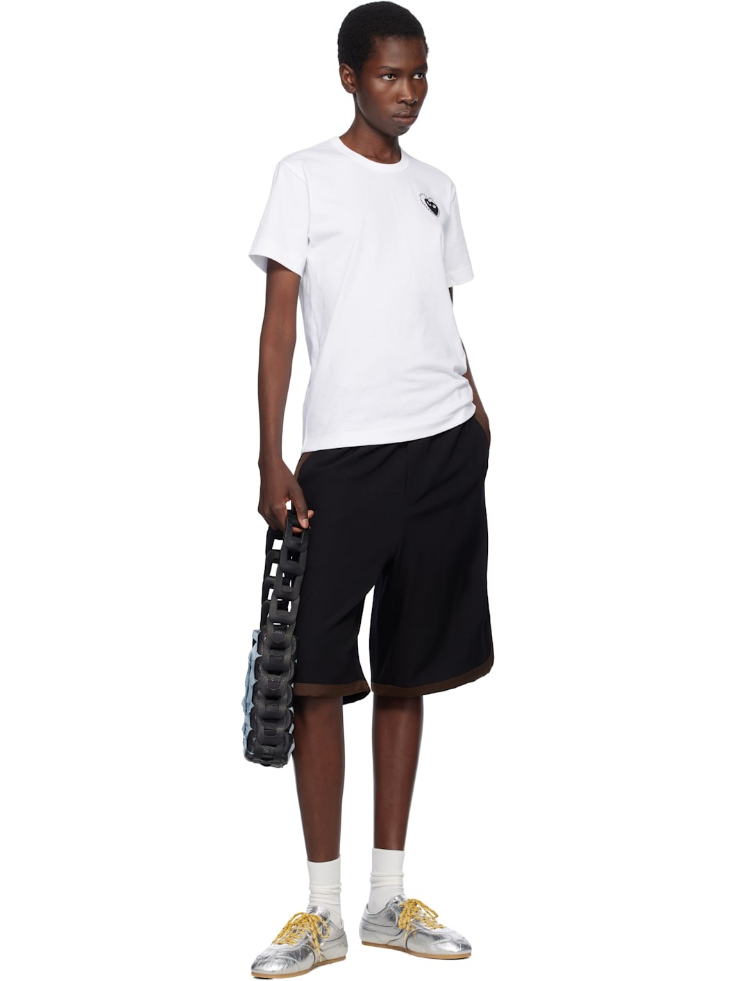 Dries Van Noten Metallic crinkled-leather sneakers | REVERSIBLE