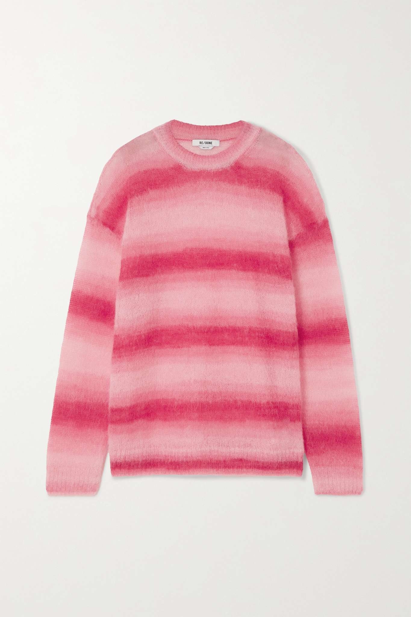 Striped brushed knitted sweater - 1