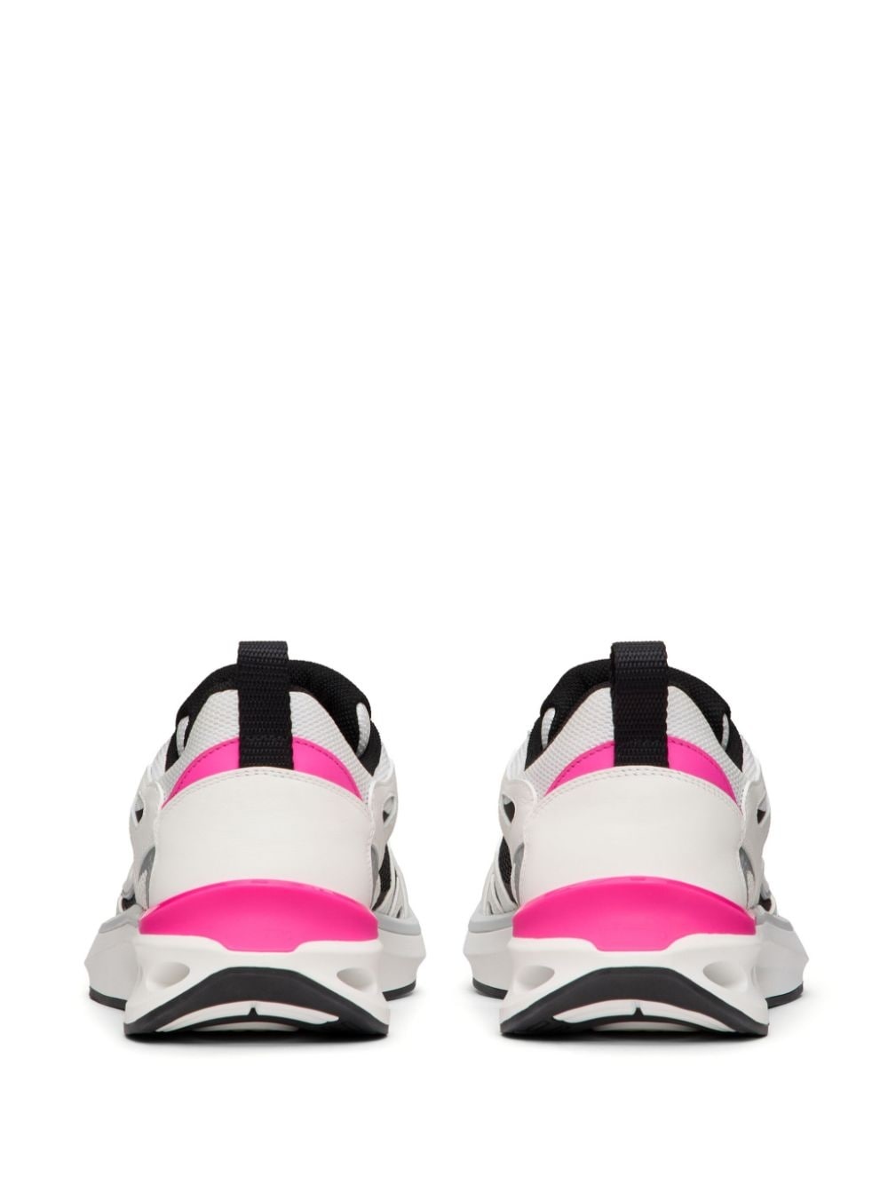 VLogo panelled lace-up sneakers - 3