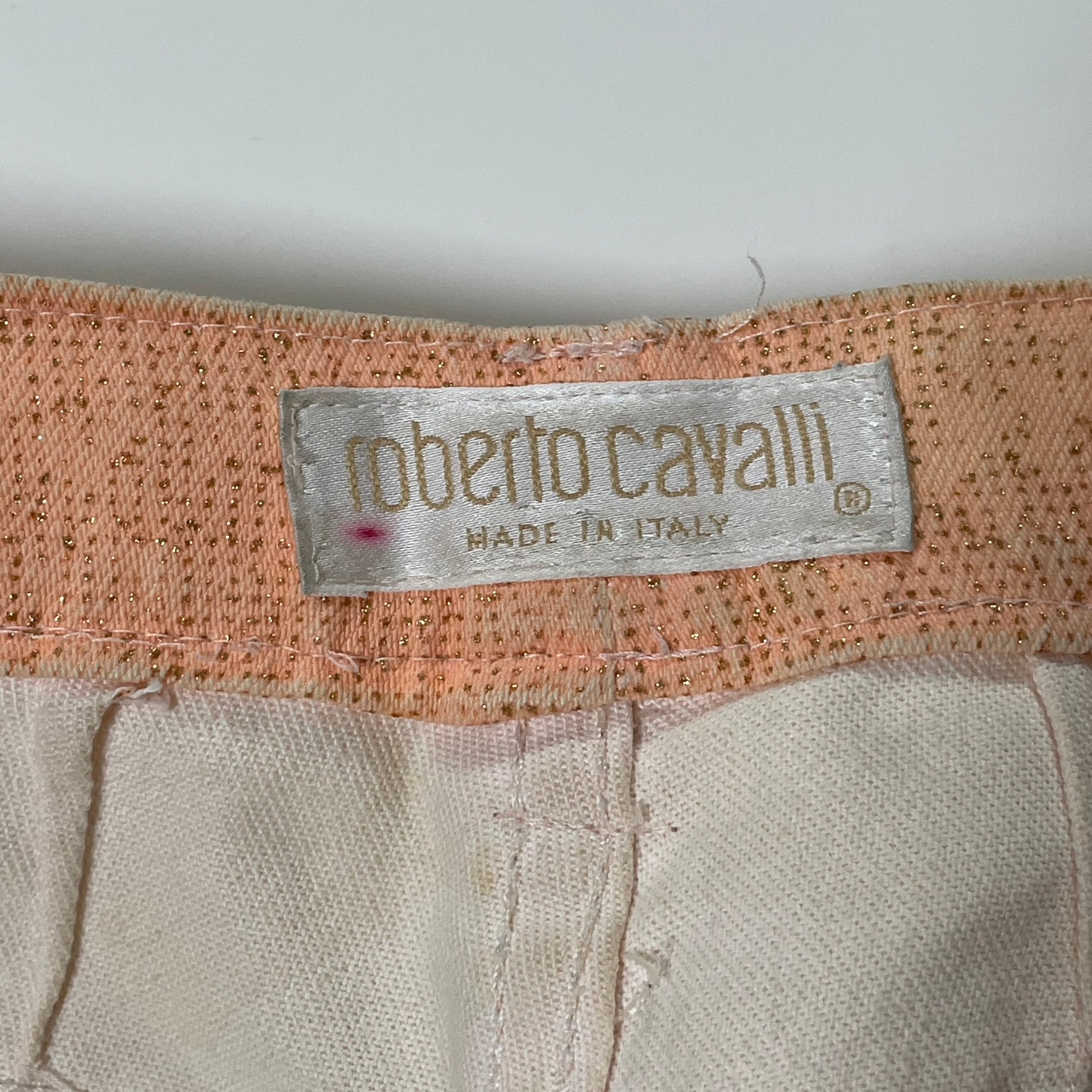 ROBERTO CAVALLI Spring Summer 2001 Print Denim Pants - 6
