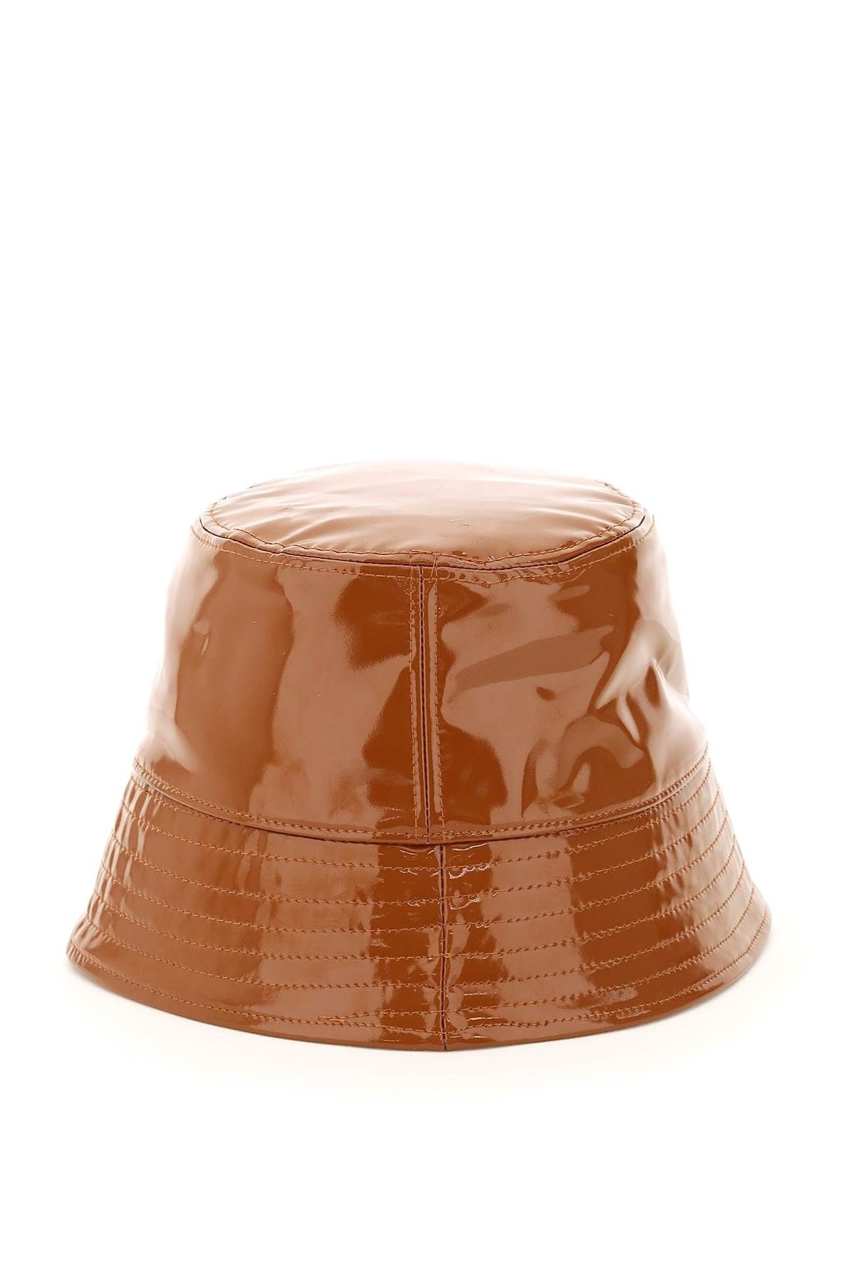 PATENT EFFECT FABRIC BUCKET HAT - 3