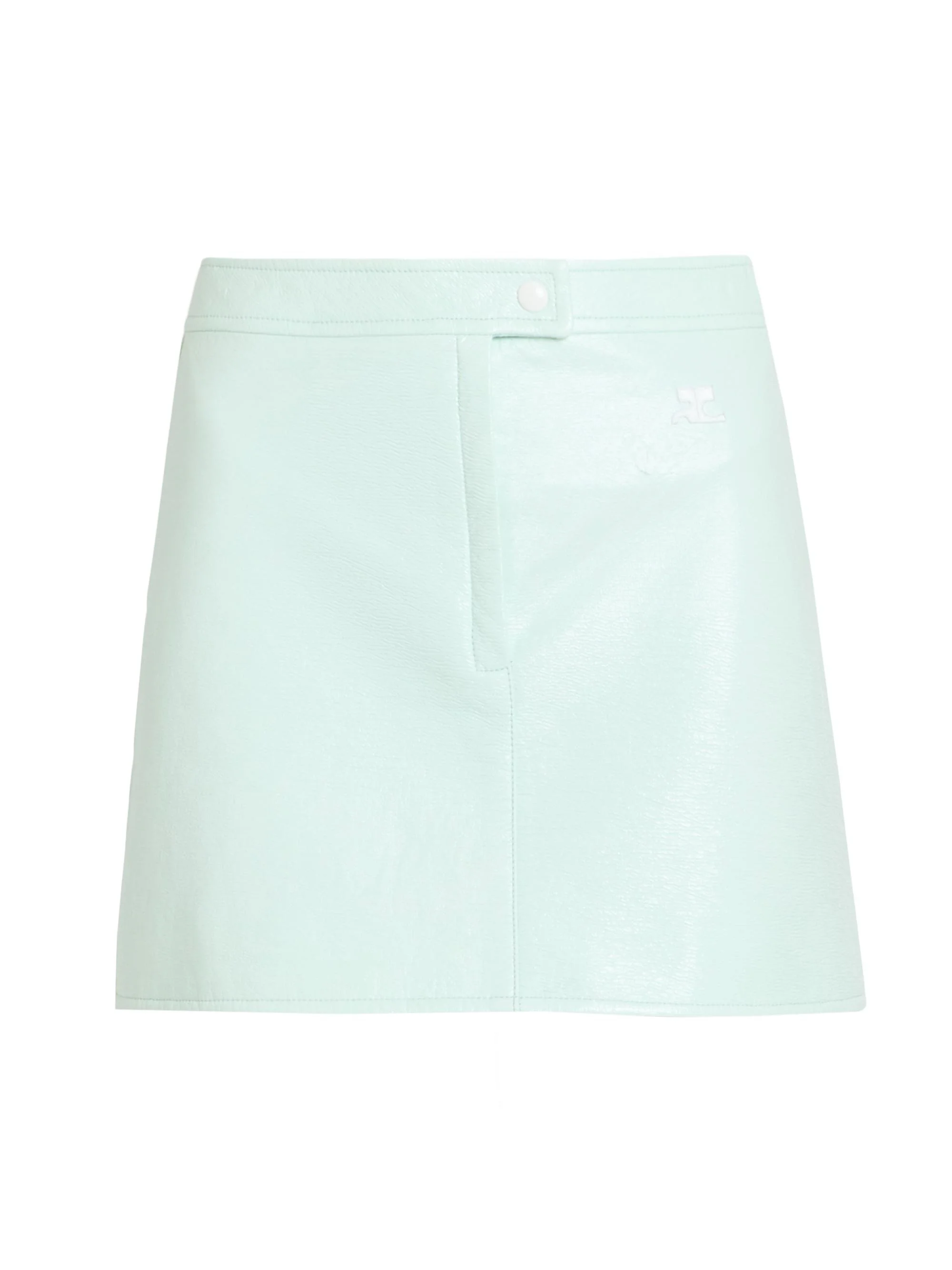 Women's Vinyle Reedition Miniskirt - Light Mint - 1