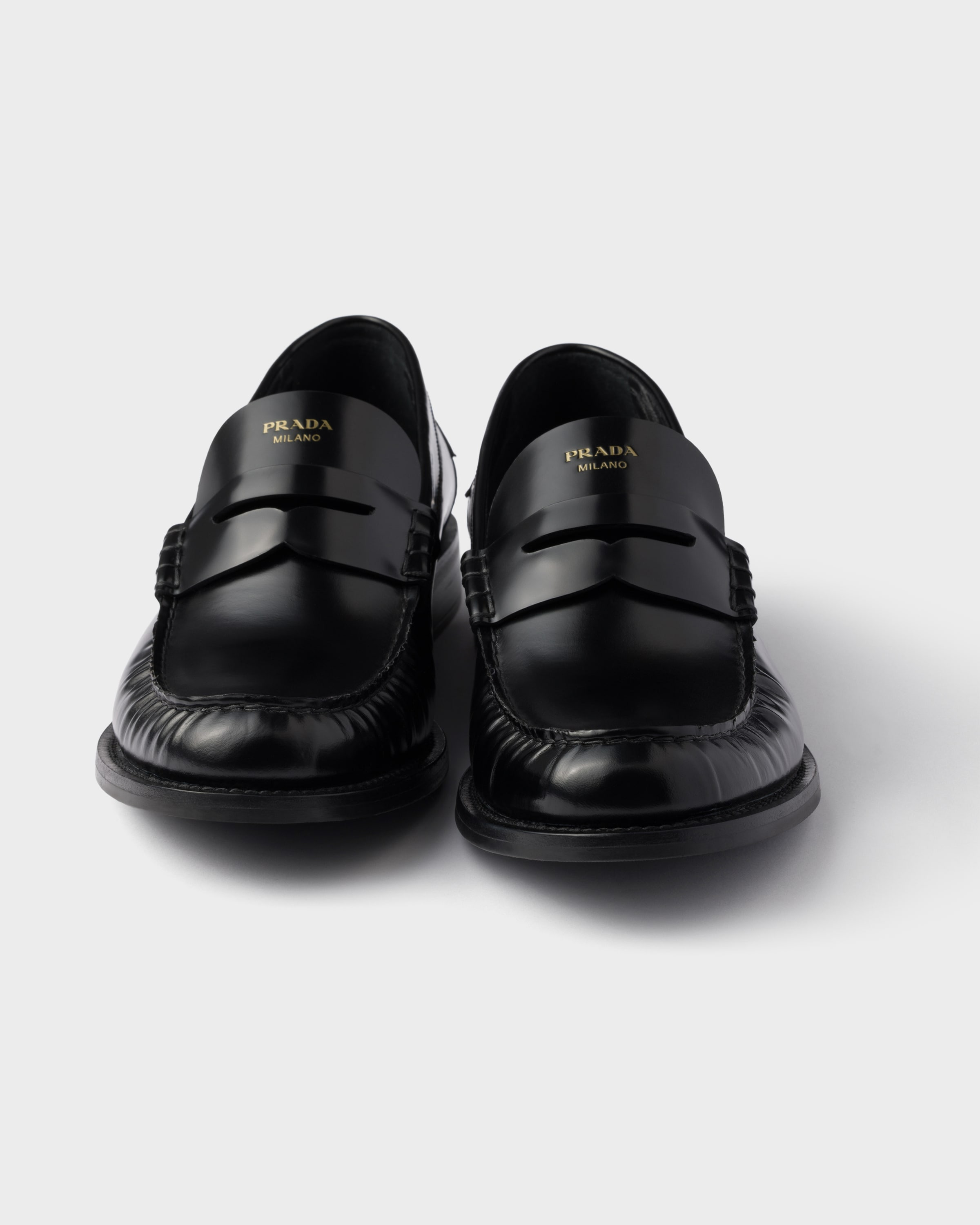 Brushed leather loafers - 5