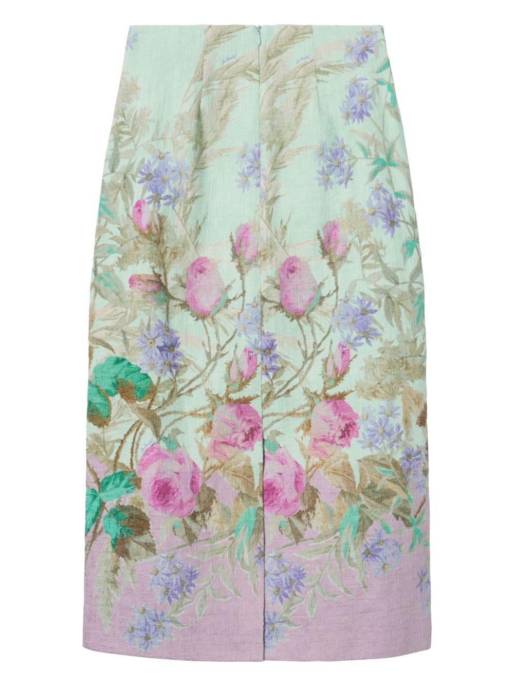 all-over floral stamp skirt - 5