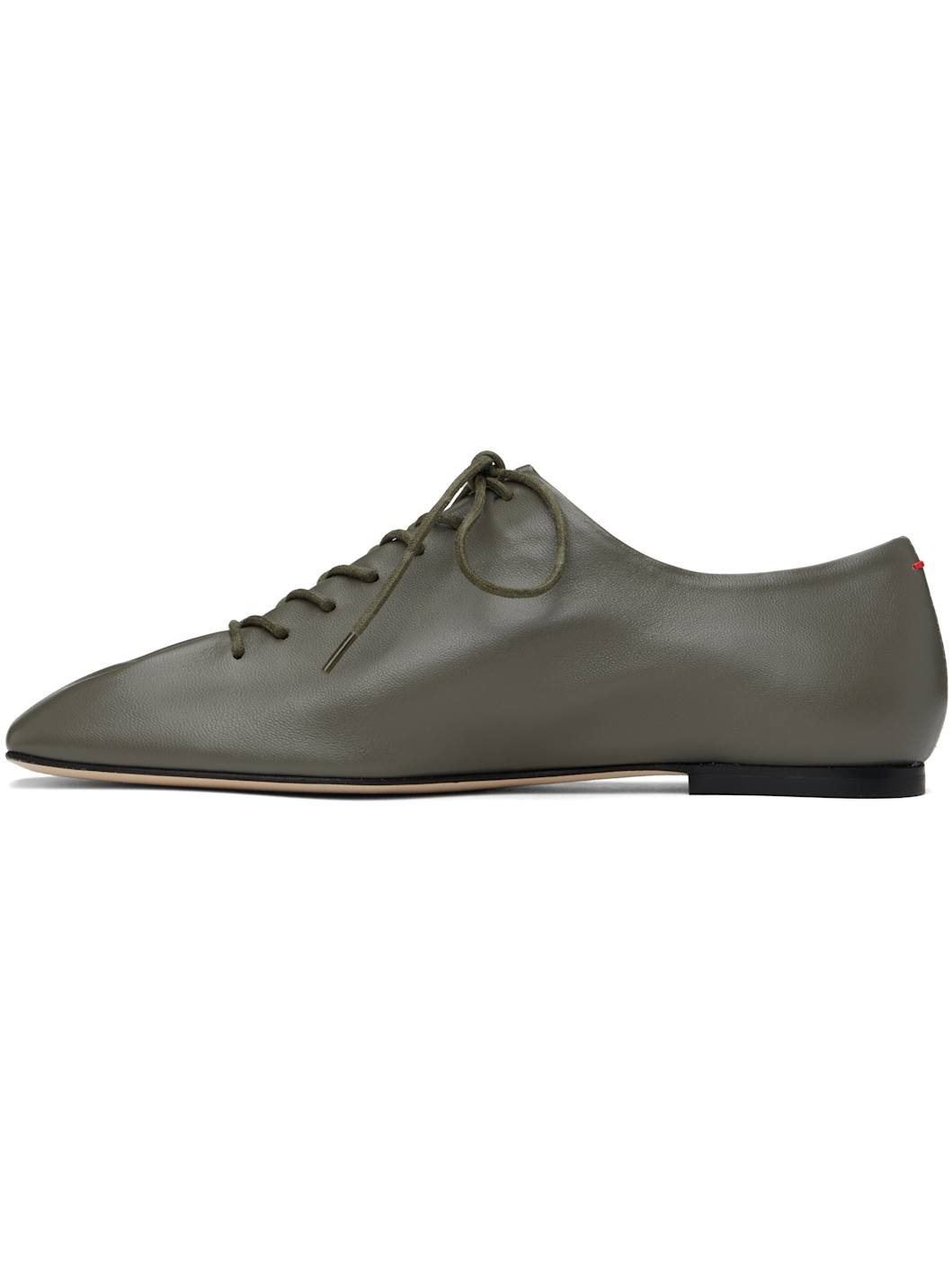 Gray Isla Nappa Leather Derbys - 3