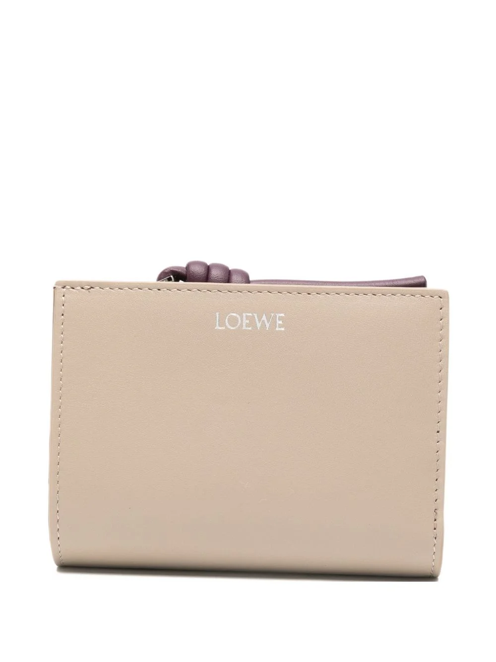 Knot leather compact wallet - 1