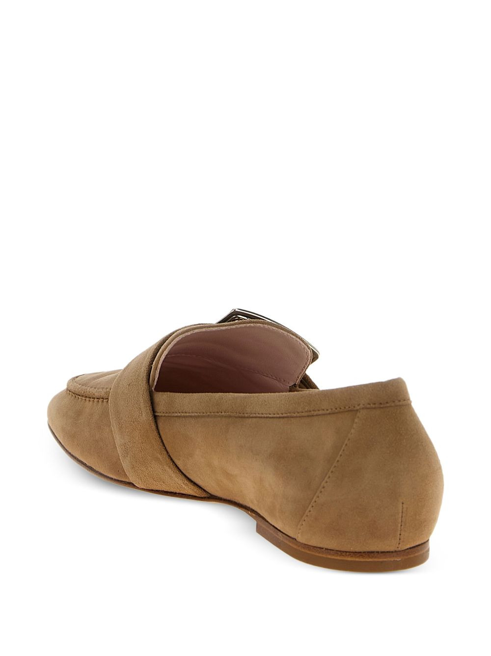 buckle-strap suede loafers - 4