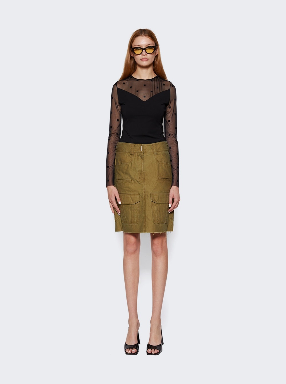 Cargo Skirt Olive Green - 2