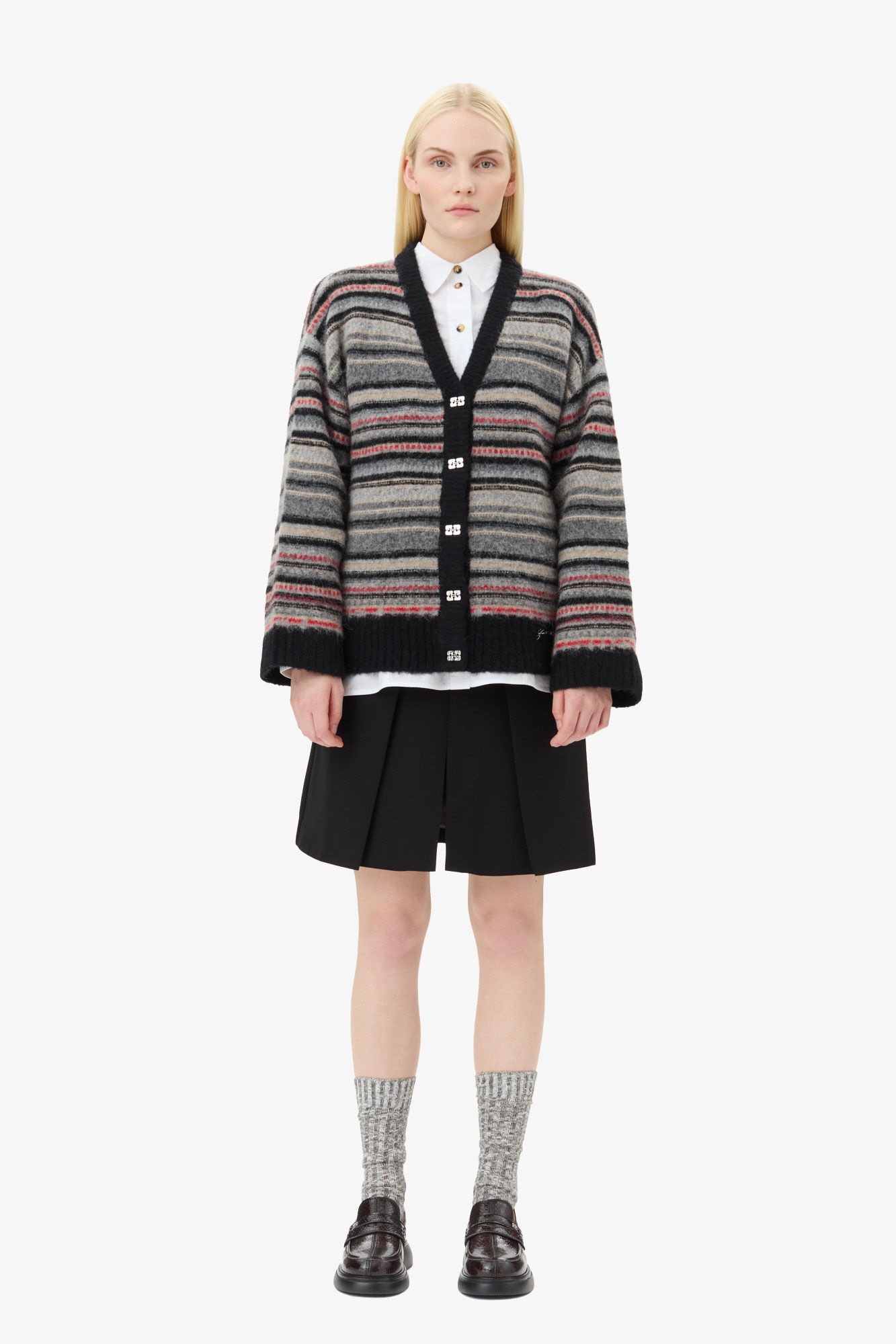 STRIPE BOXY CARDIGAN - 3