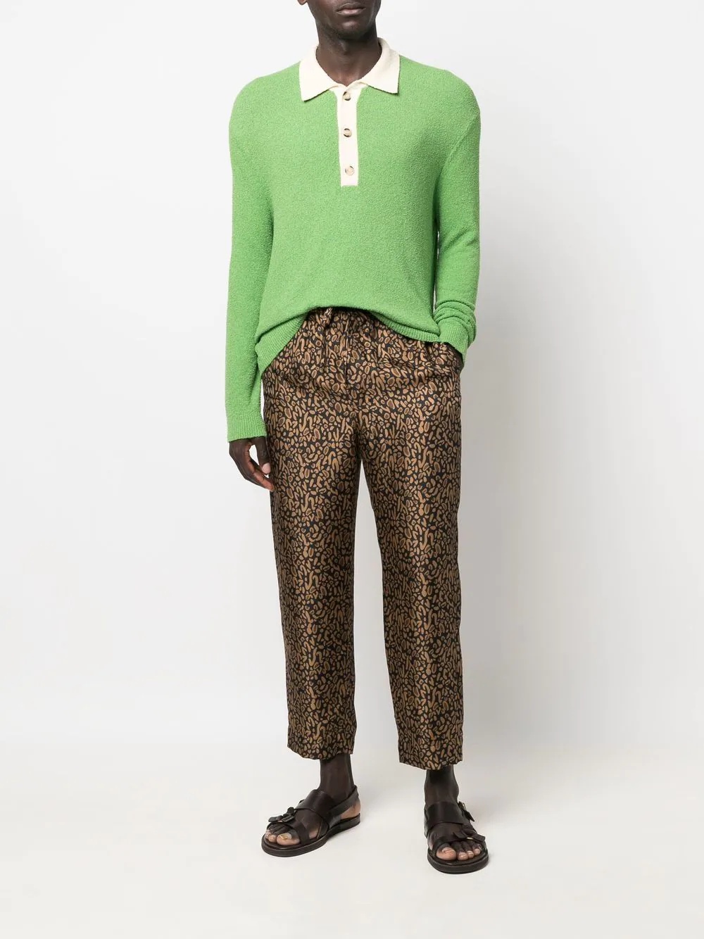 cropped silk trousers - 2