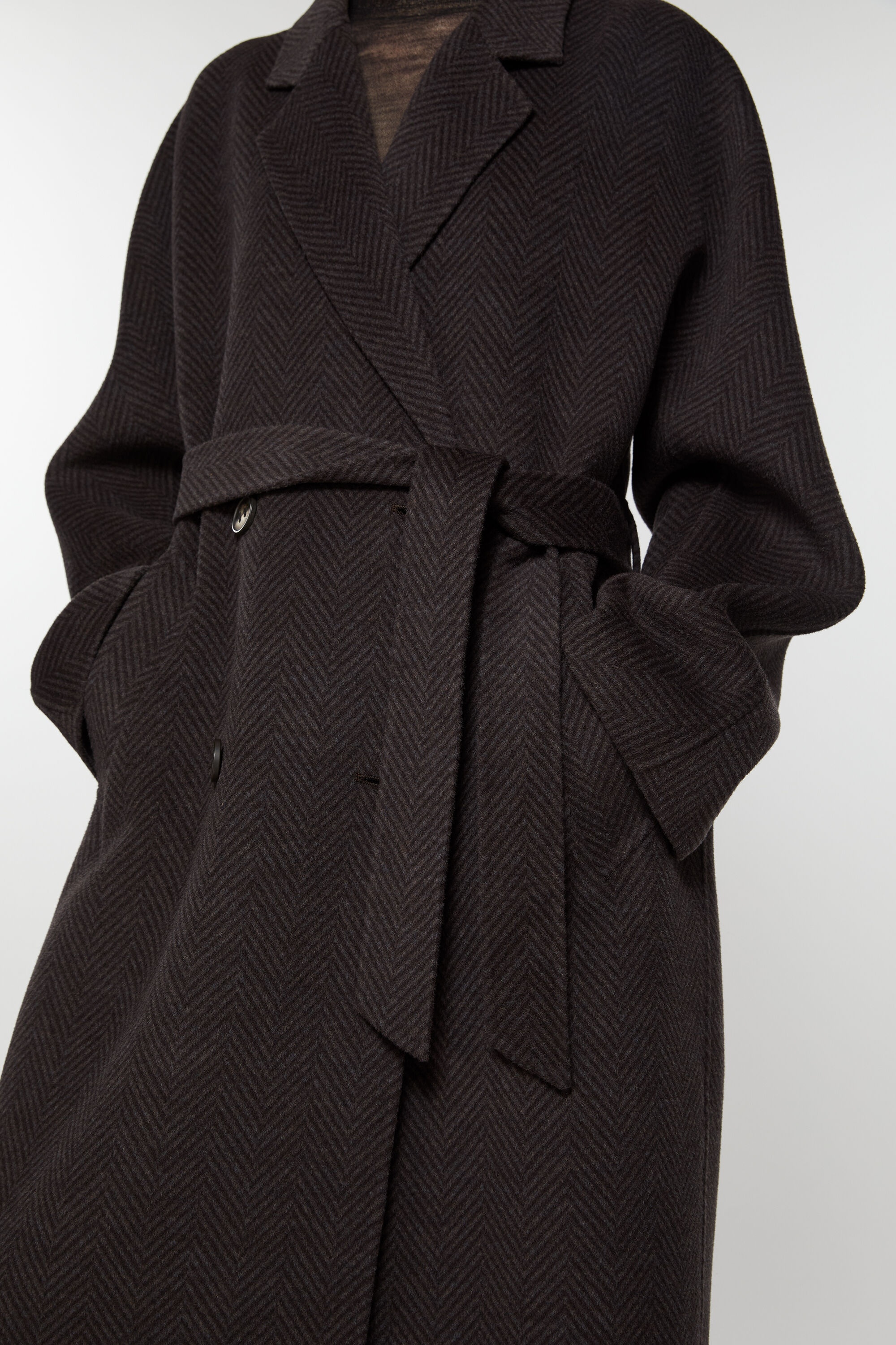 Double-breasted wool coat - Anthracite grey - 6