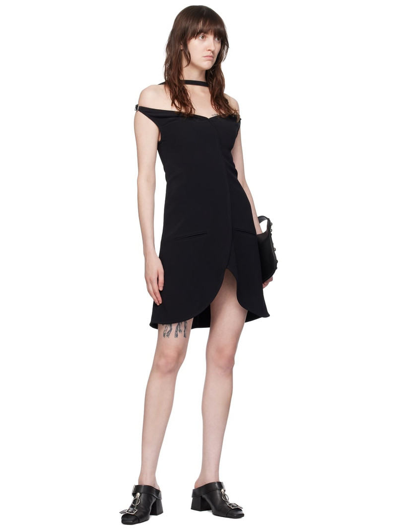 courrèges Black Ellipse Minidress outlook