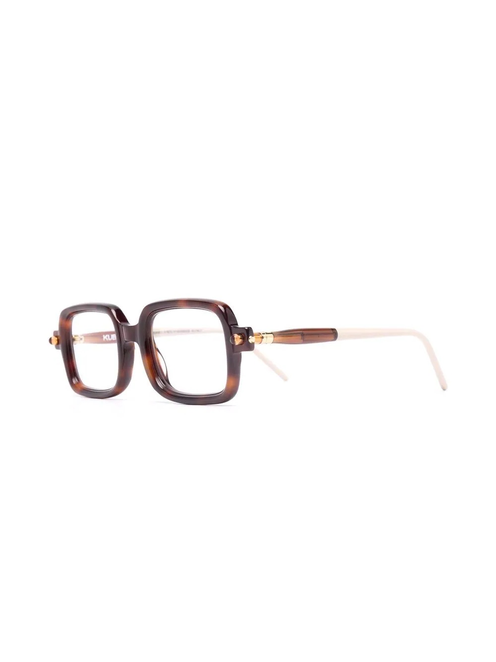 tortoiseshell-effect square-frame glasses - 2