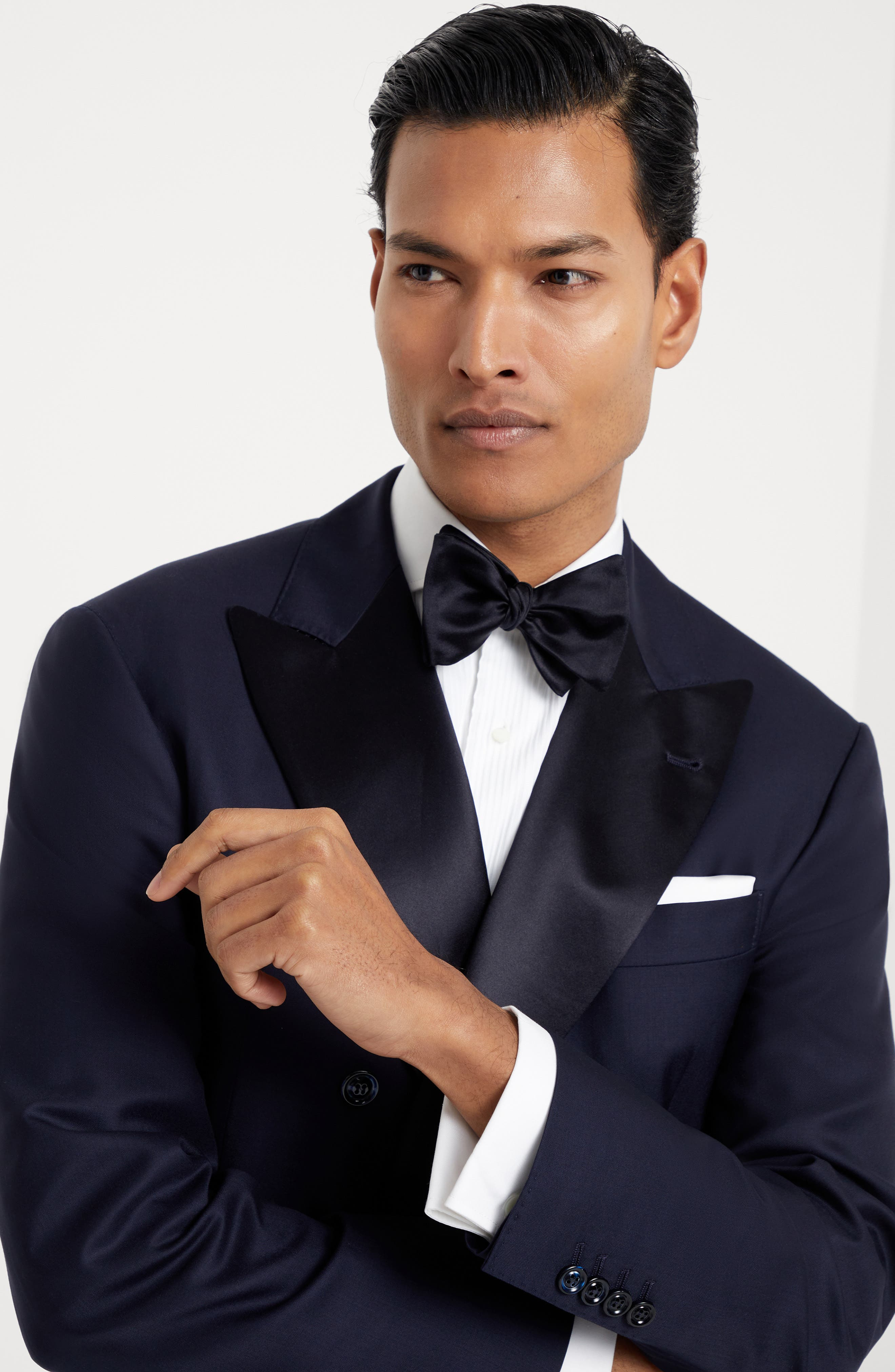 Brunello Cucinelli Tuxedo with one-and-a-half-breasted jacket in Navy Blue at Nordstrom - 4