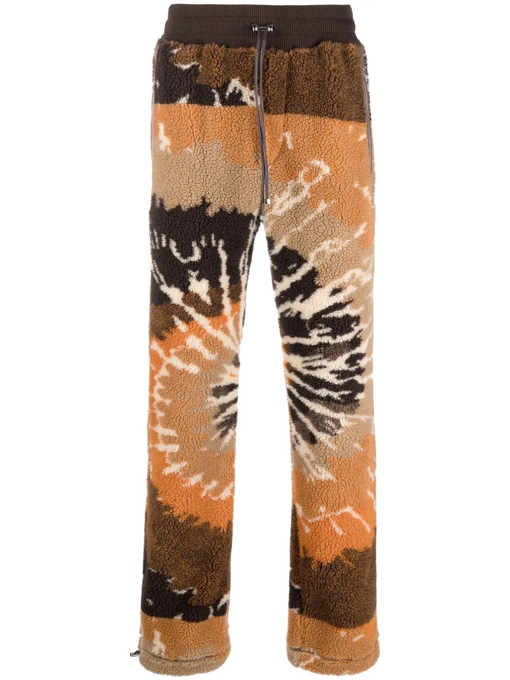 tie-dye faux shearling trousers - 1