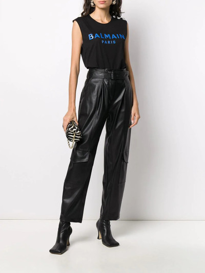 Balmain logo tank top outlook