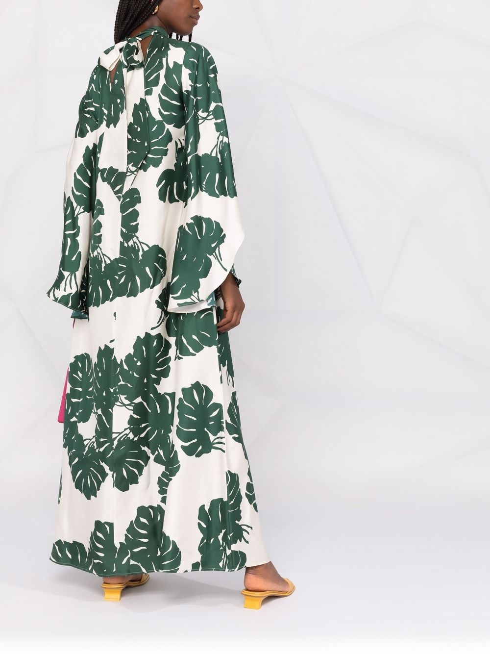 Magnifico foliage-print silk dress - 4