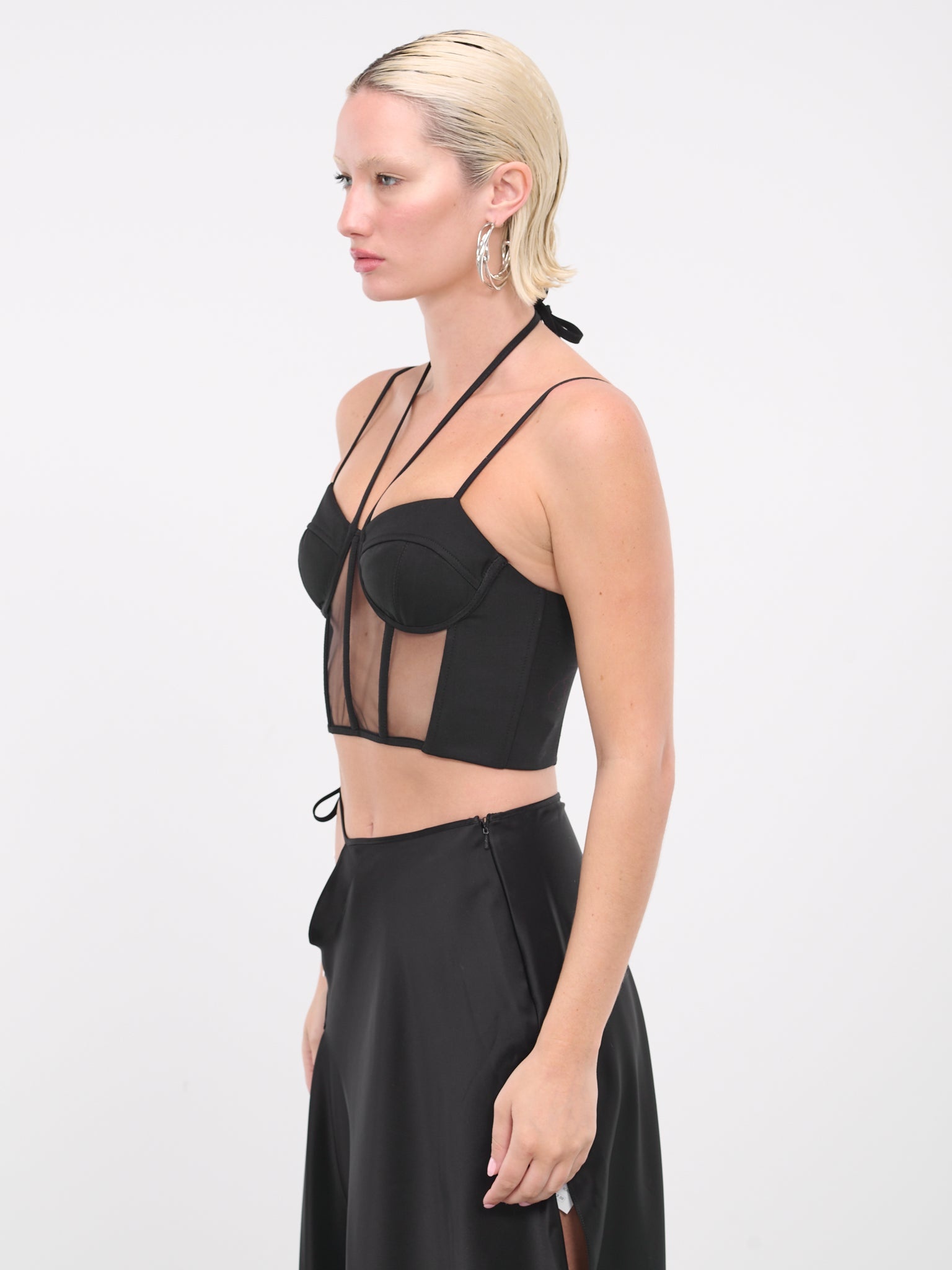 Tulle Insert Corset Top - 2
