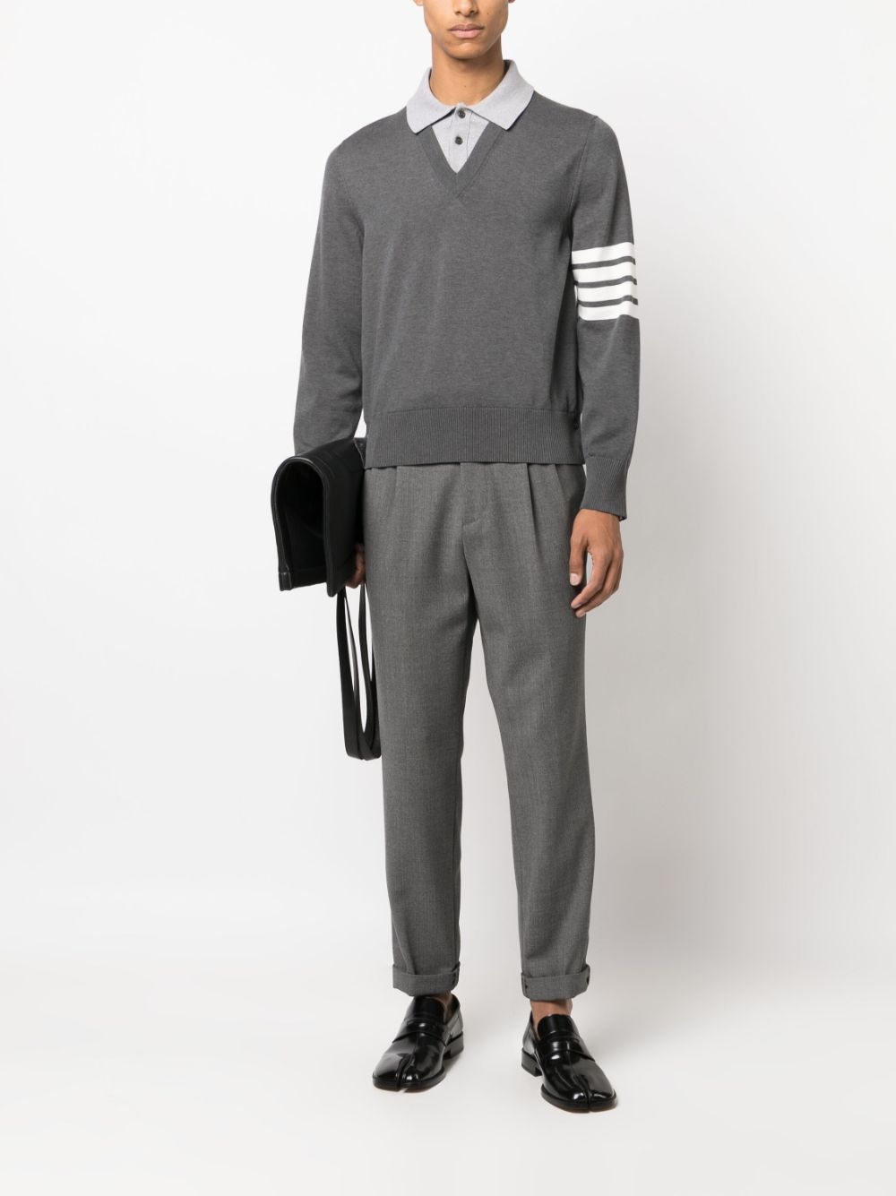 4-Bar stripe layered jumper - 2