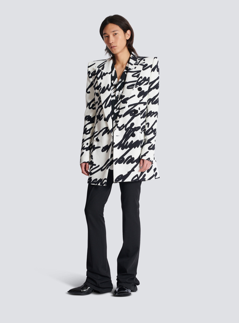 Balmain Crepe jacket with "Love Letter" print outlook