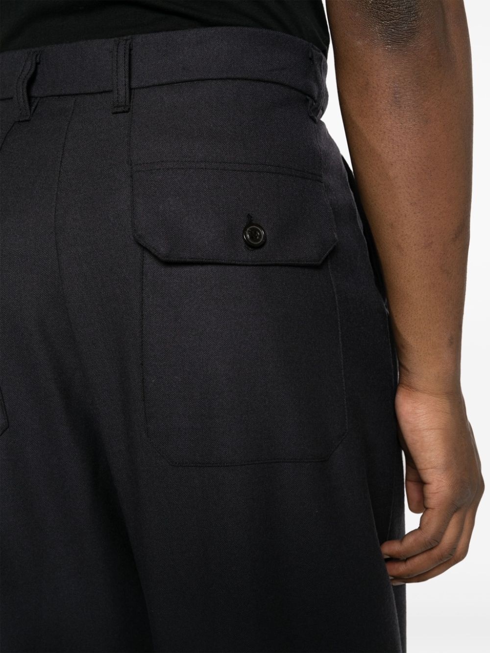 straight-leg wool-blend trousers - 5