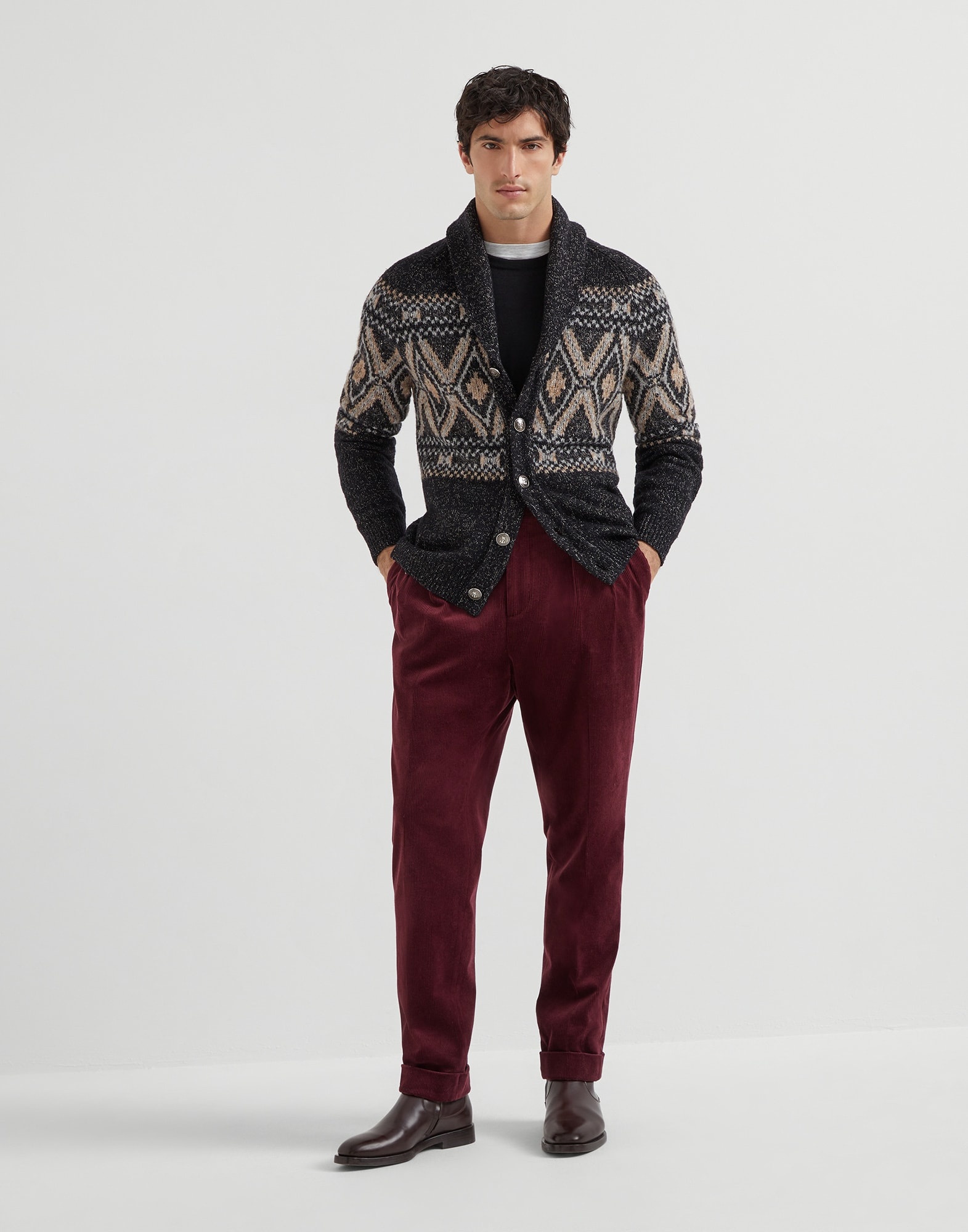 Lightweight cashmere and silk crew neck sweater - 5