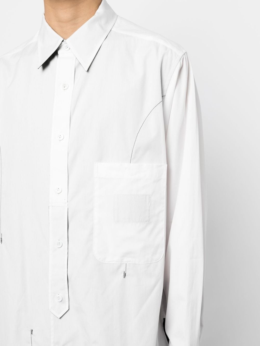 Yohji Yamamoto cotton poplin shirt - White