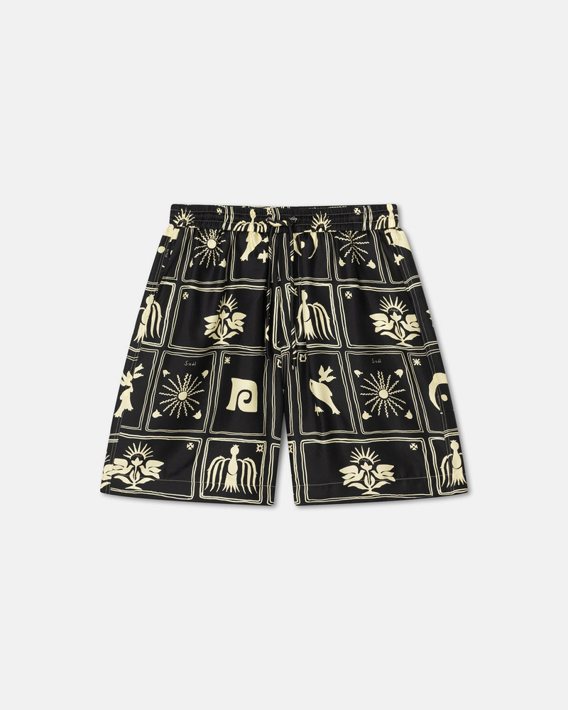 Printed Silk-Twill Shorts 1