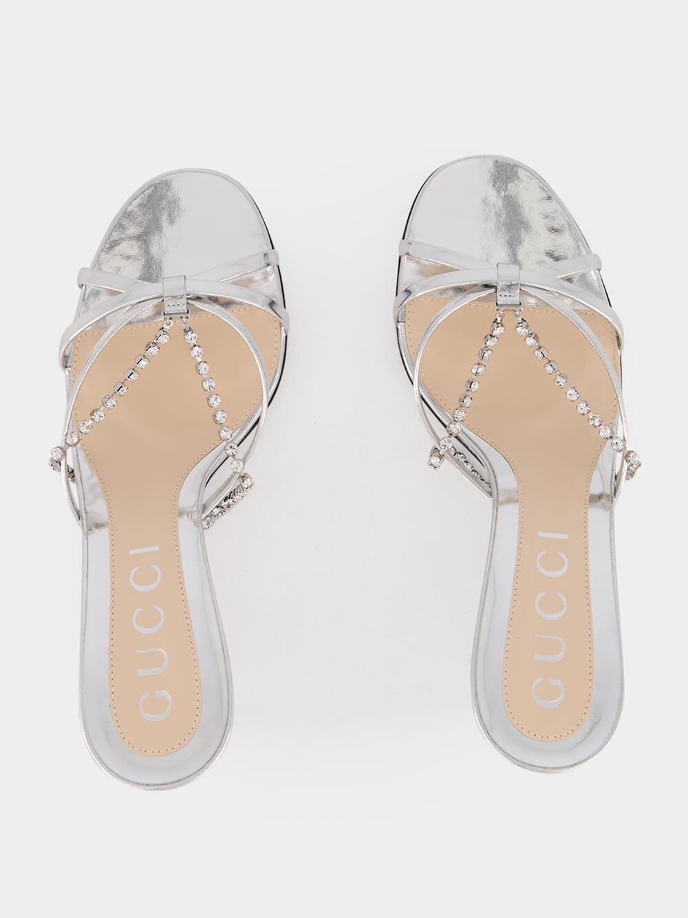 Gucci Crystal Chain Sandals - 3
