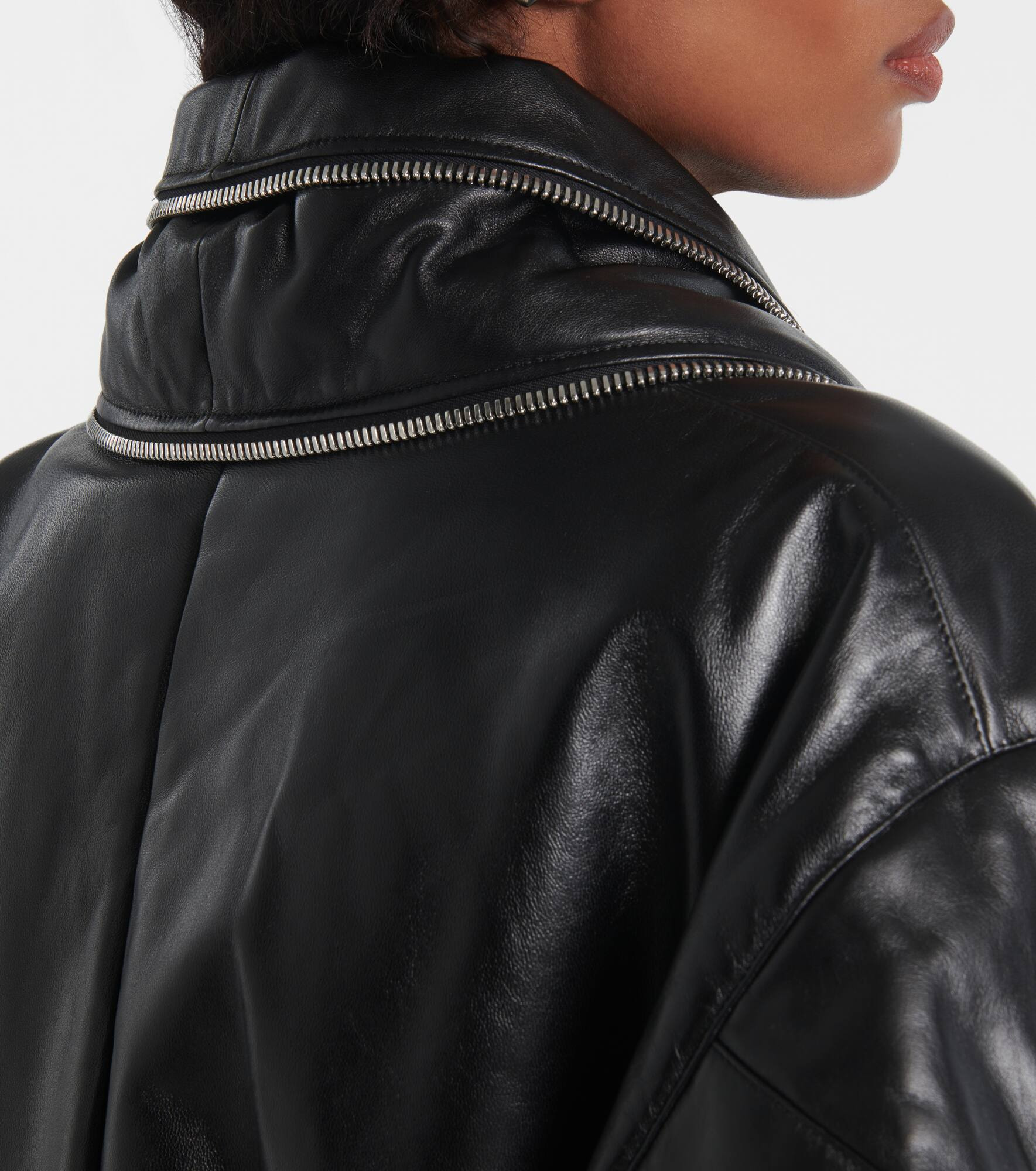 Leather bomber jacket - 7