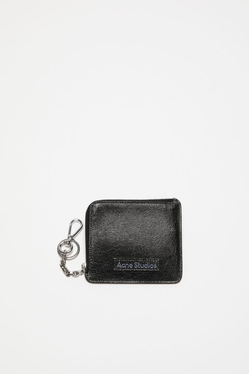 Zip leather wallet - Black 1