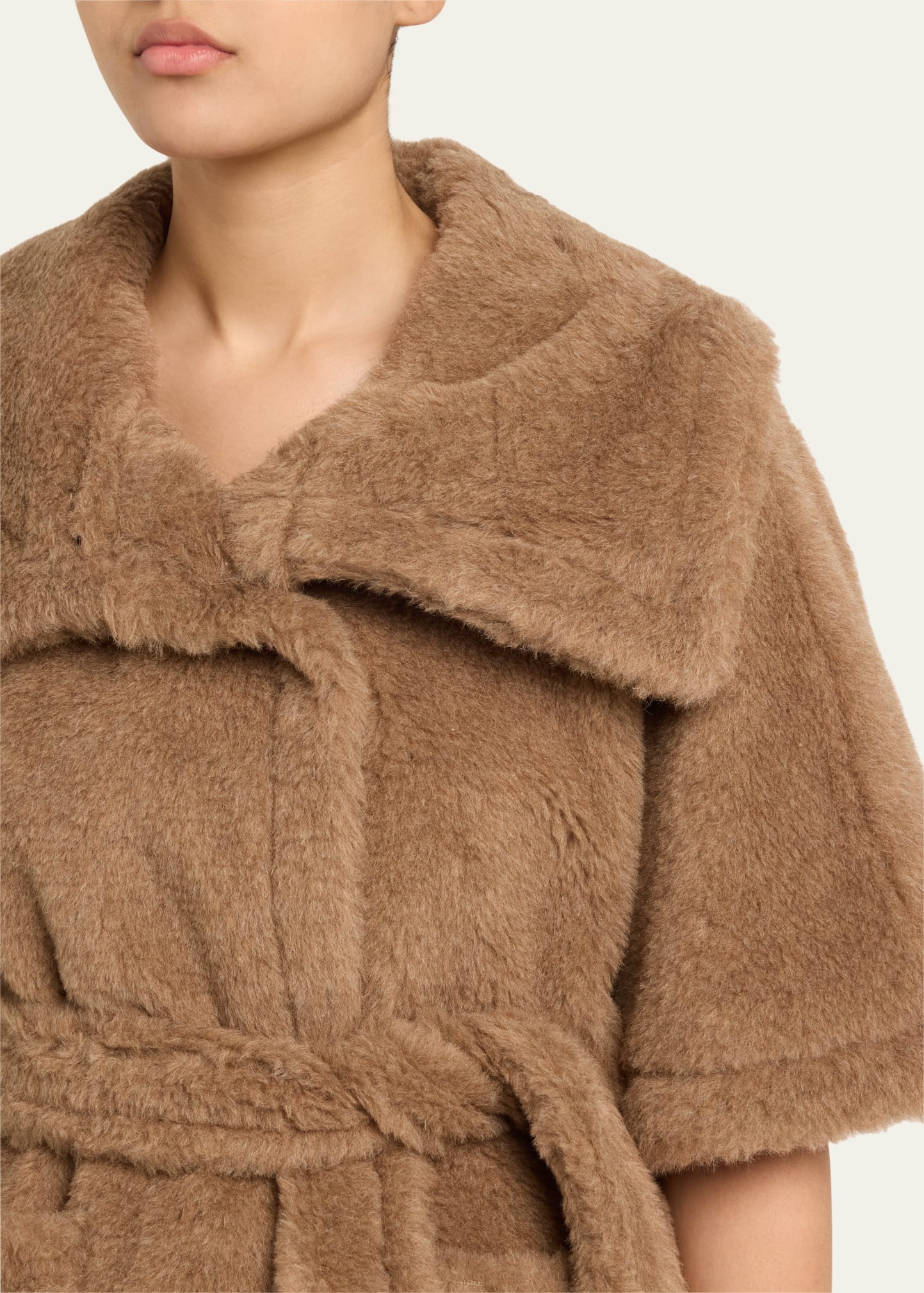 Goat & Shearling Dyed Cape - 5