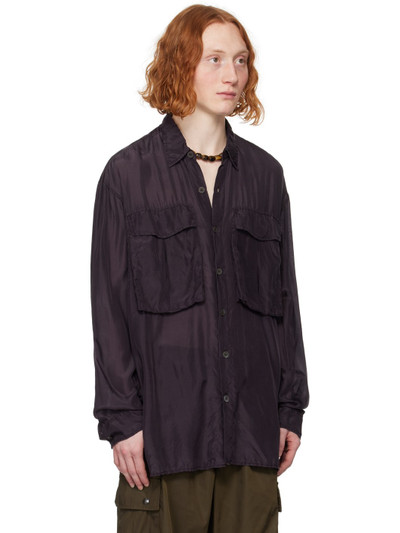 Dries Van Noten Purple Button Up Shirt outlook
