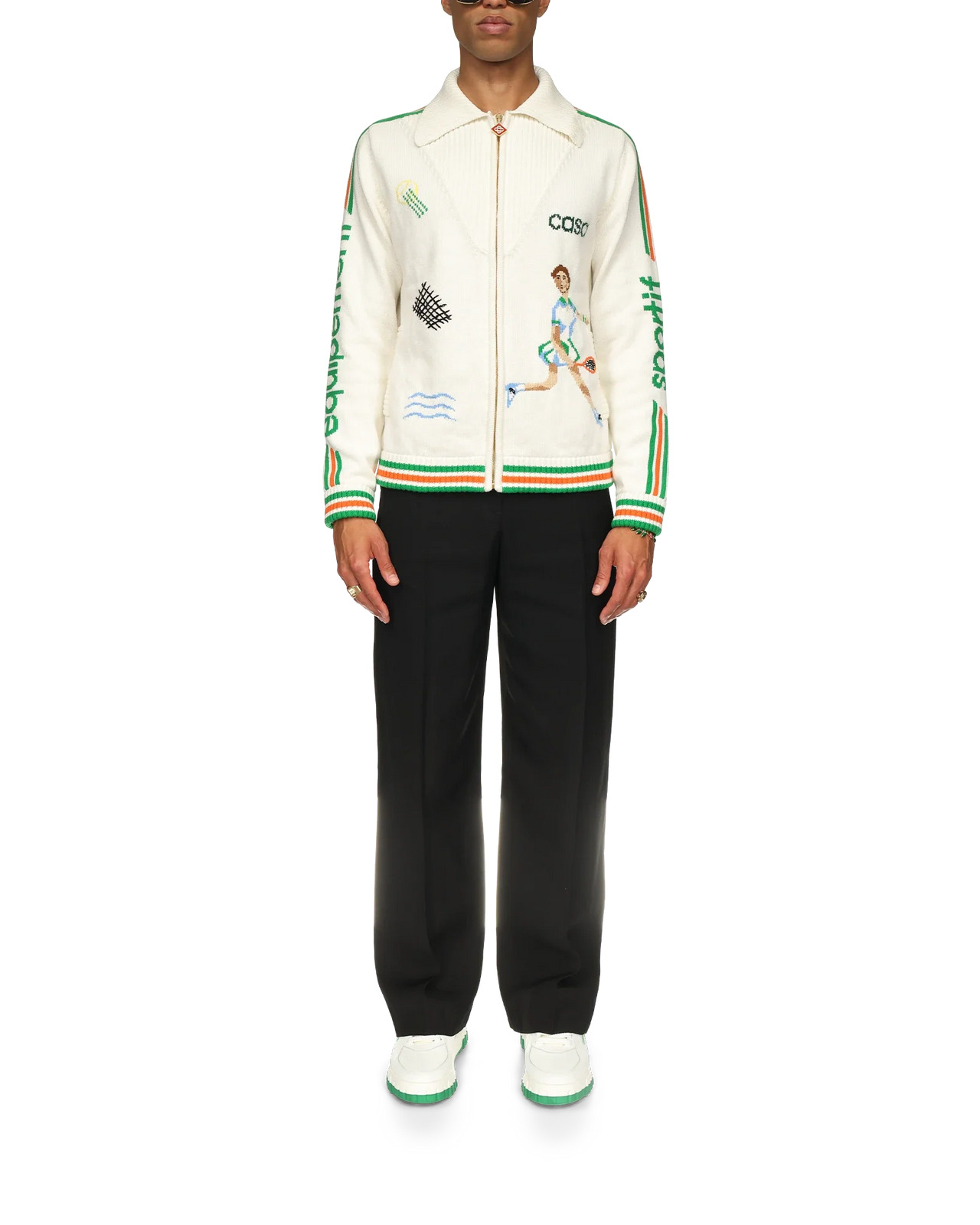 Le Jeu Intarsia Knit Jacket | Casablanca Paris - 2