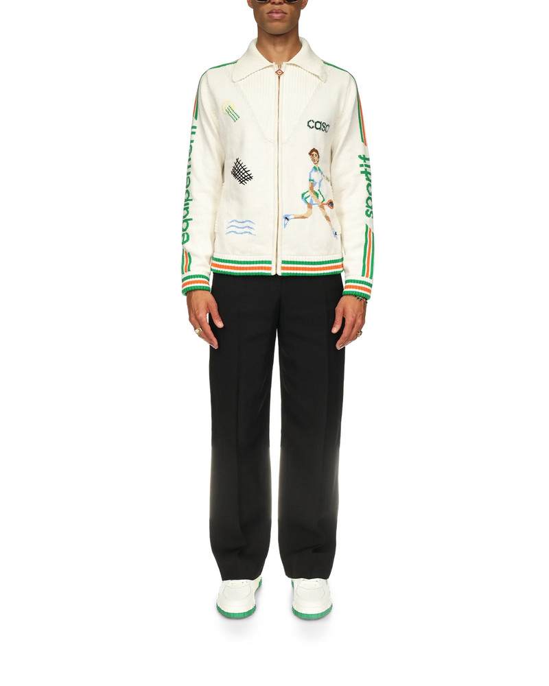 CASABLANCA Le Jeu Intarsia Knit Jacket | Casablanca Paris outlook