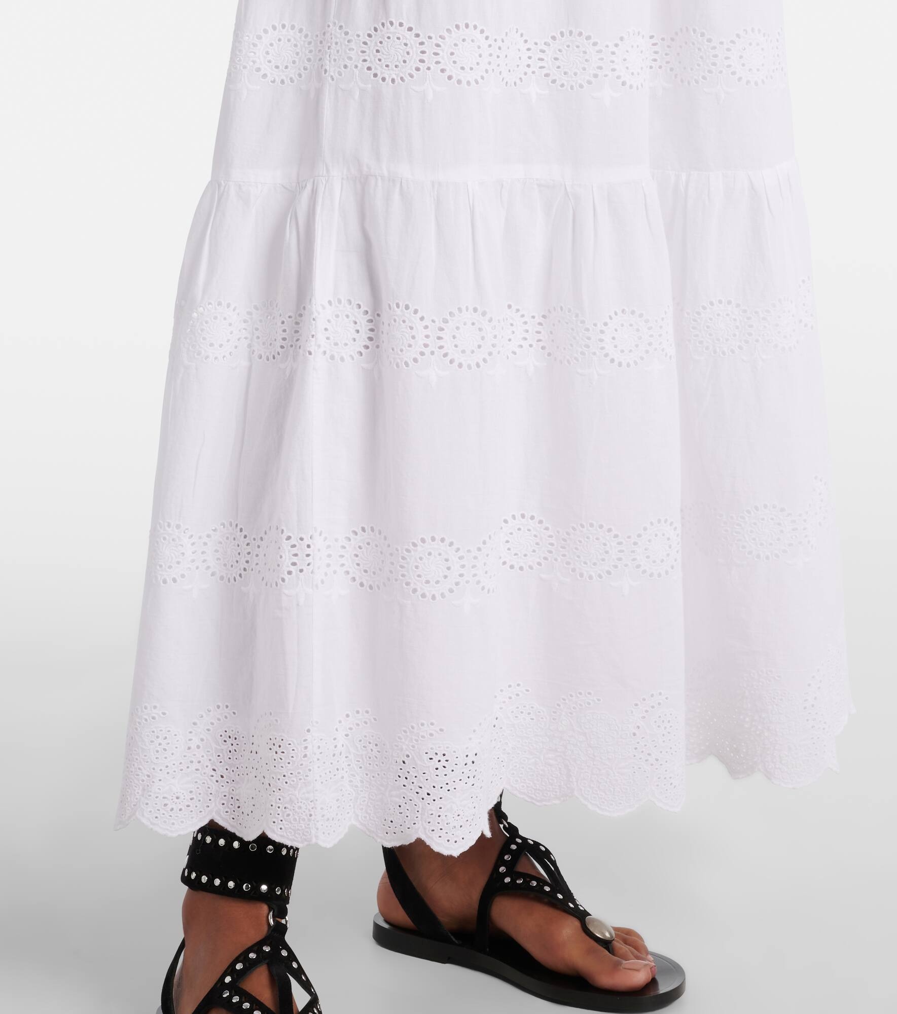 Sophie broderie anglaise cotton maxi dress - 5