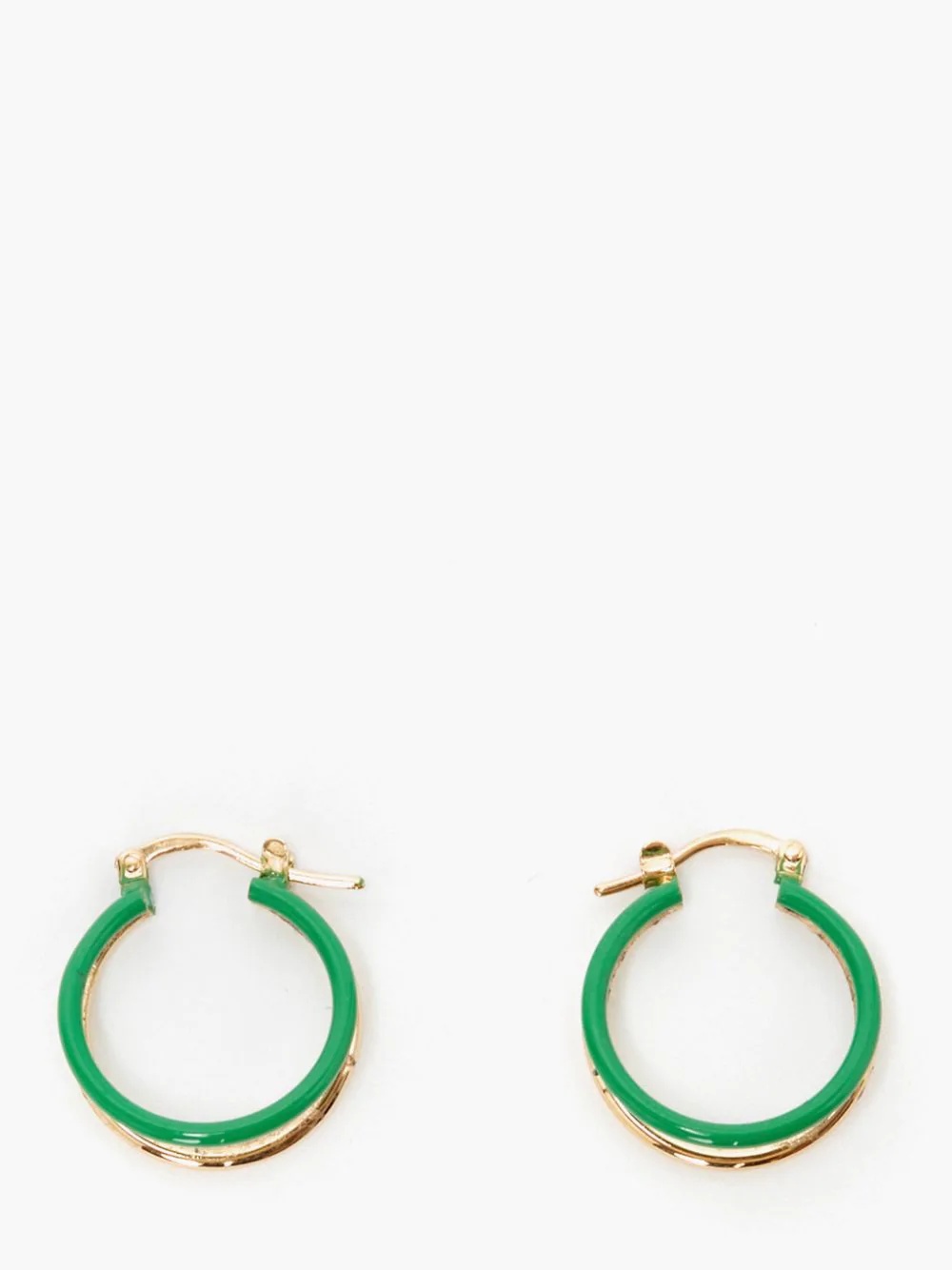 DOUBLE RING HOOP EARRINGS - 1