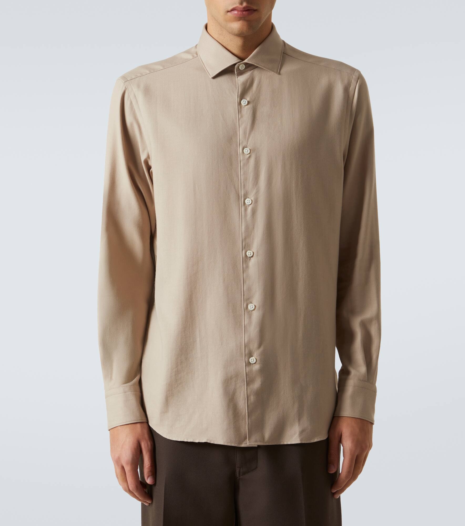 Cotton and cashmere shirt - 3
